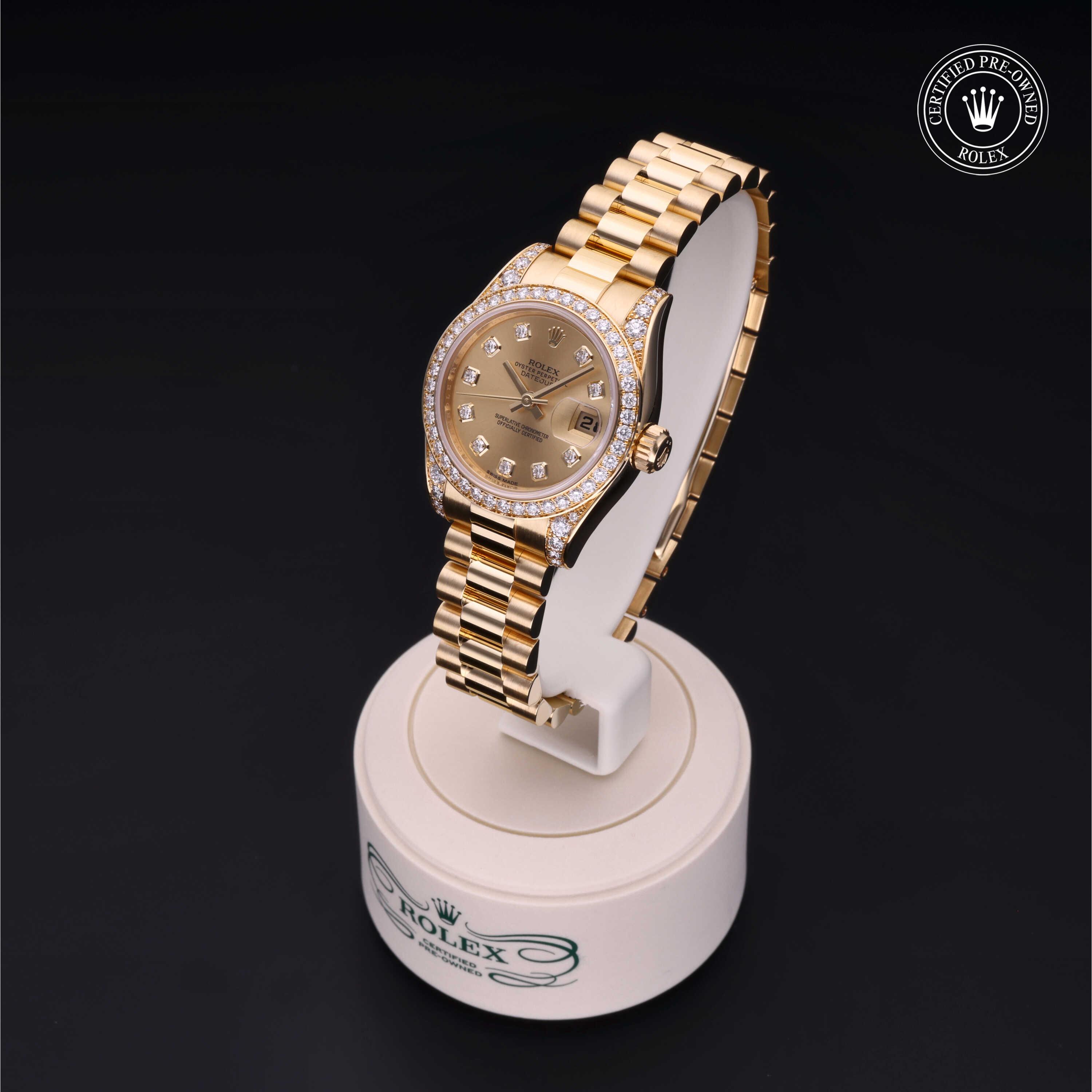 Oyster Perpetual Lady-Datejust 26 勞力士中古錶認證 2015, 26毫米, 18K黃金
型號: 179158