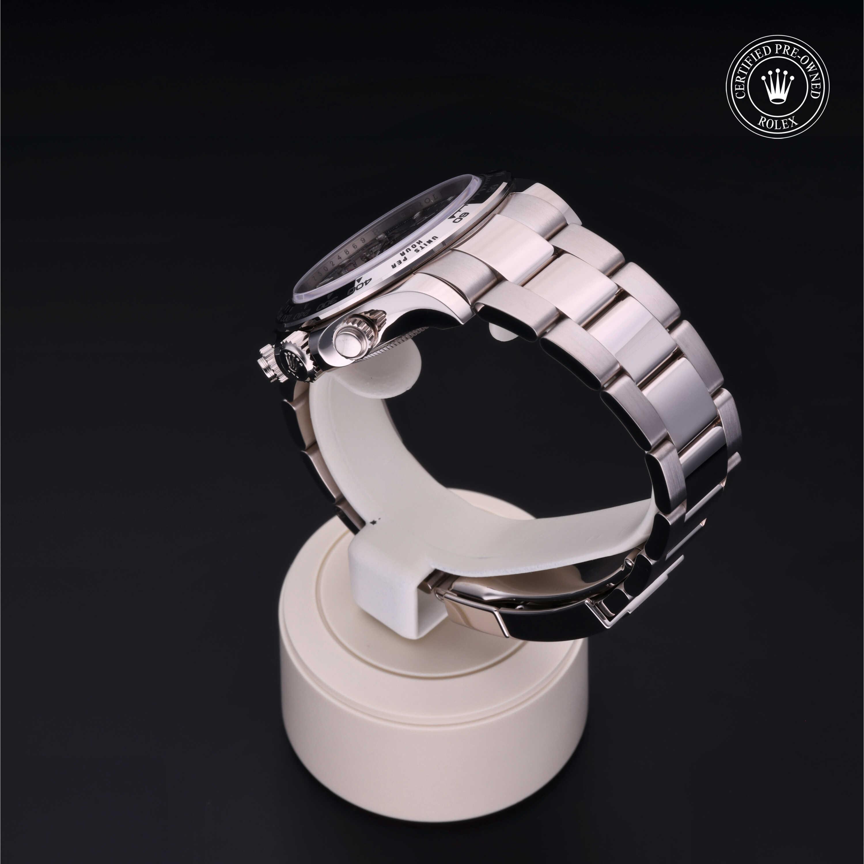 Cosmograph Daytona 勞力士中古錶認證 2019, 40毫米, 18K白色黃金
型號: 116509