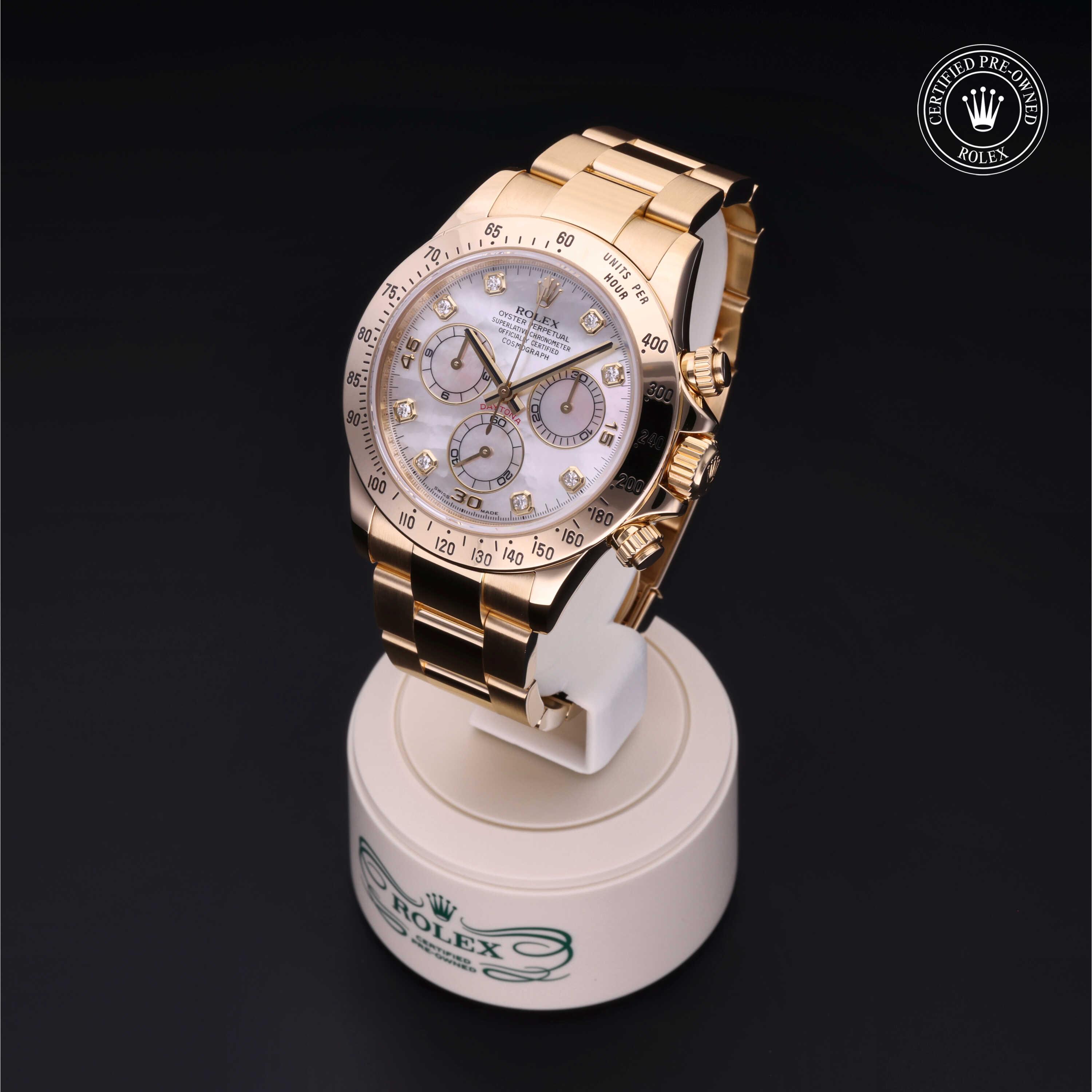 Cosmograph Daytona 勞力士中古錶認證 2008, 40毫米, 18K黃金
型號: 116528