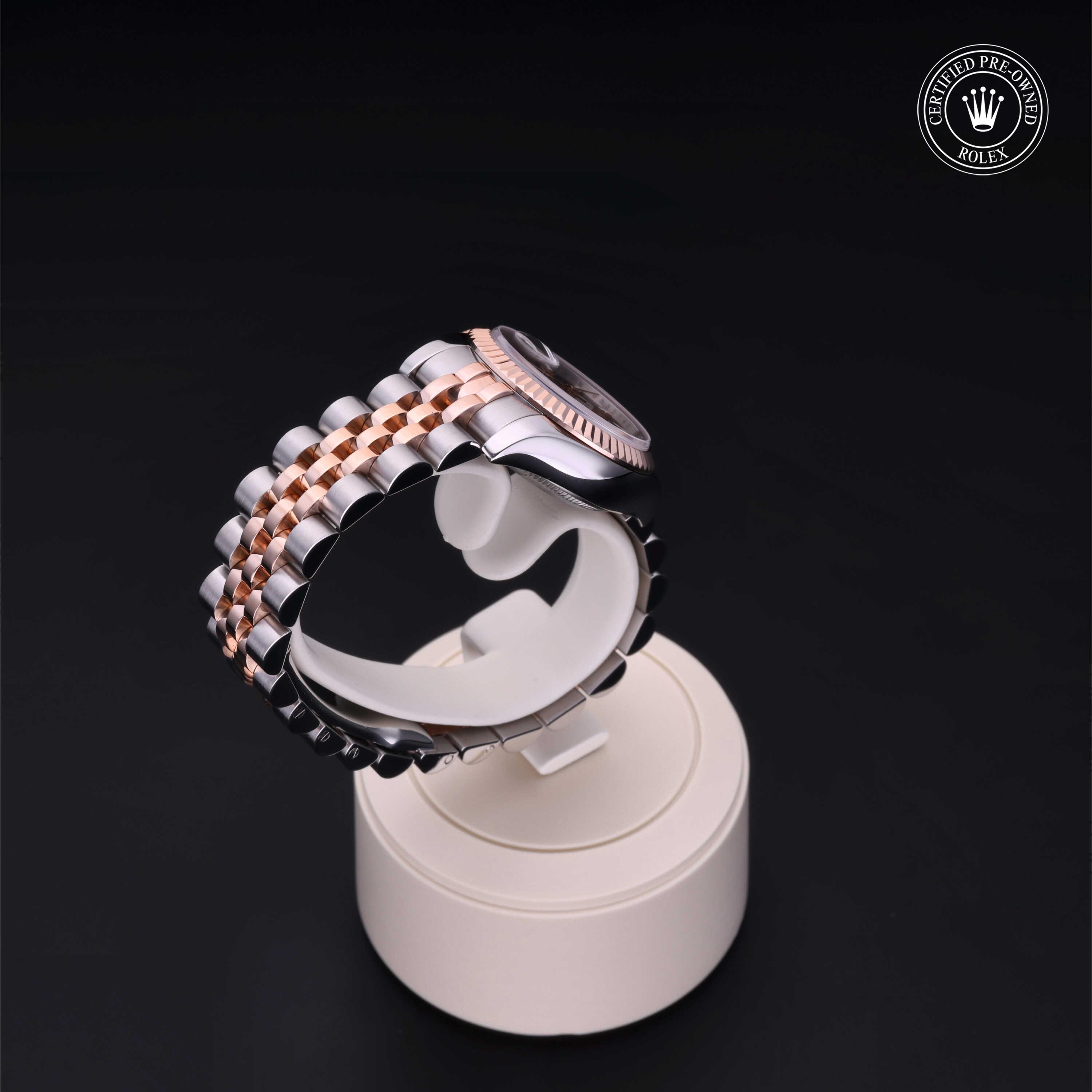 Lady-Datejust 26 勞力士中古錶認證 2011, 26毫米, 18K紅金鋼
型號: 179171