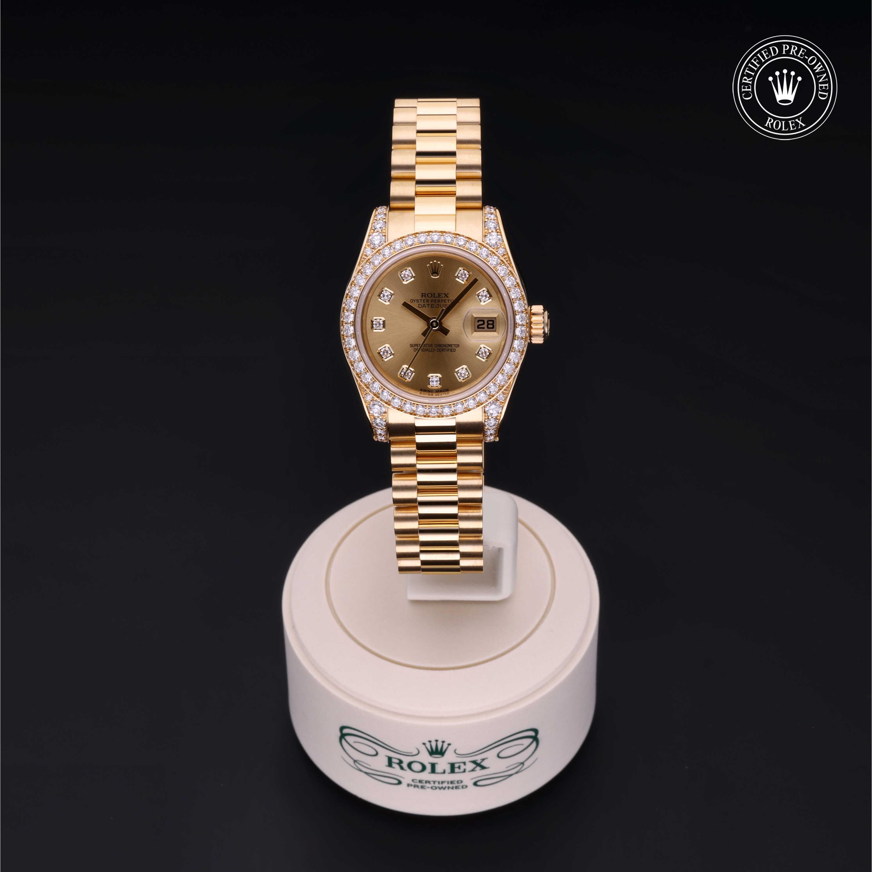 Oyster Perpetual Lady-Datejust 26 勞力士中古錶認證 2015, 26毫米, 18K黃金
型號: 179158