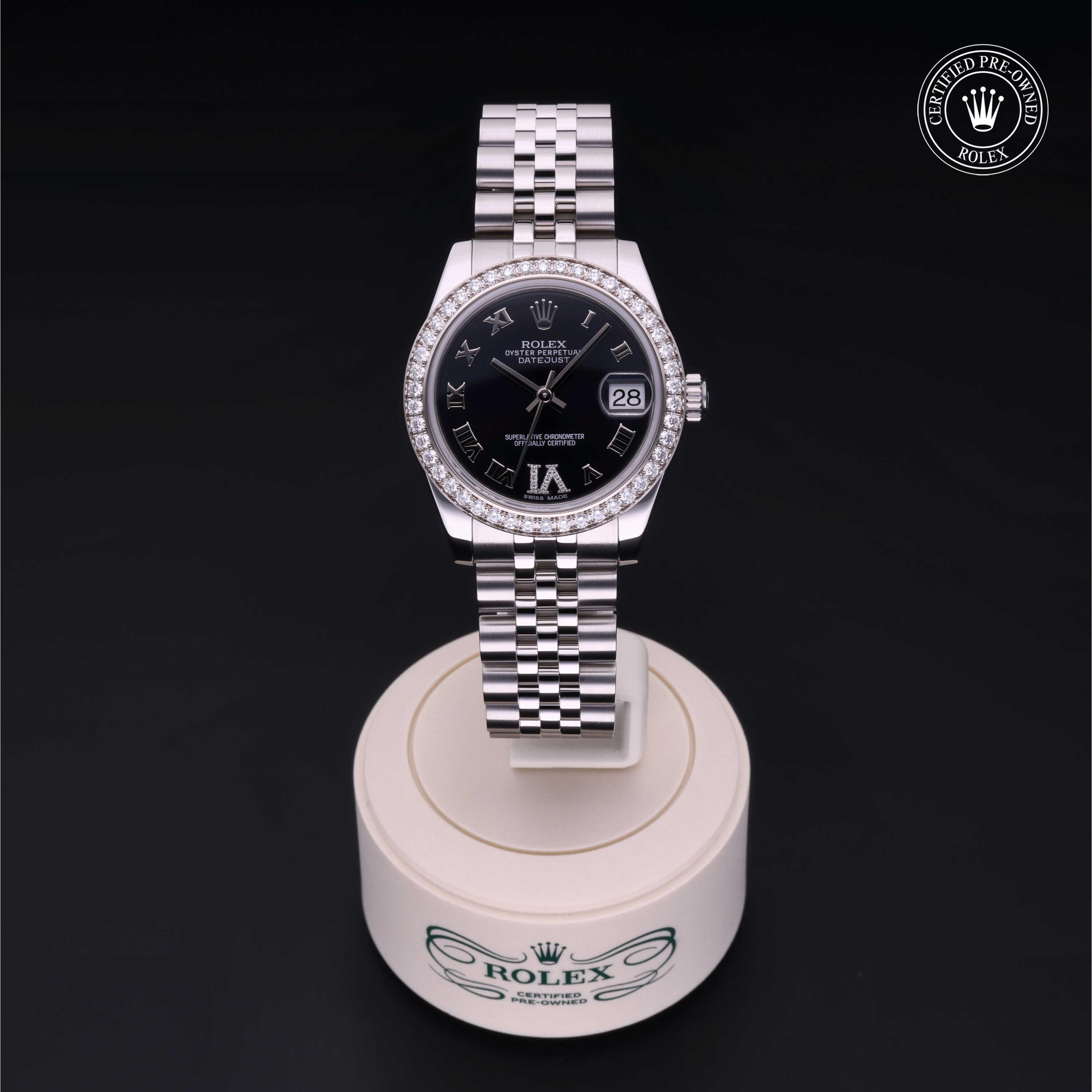 Datejust 31 勞力士中古錶認證 2013, 31毫米, 18K白色黃金鋼
型號: 178384