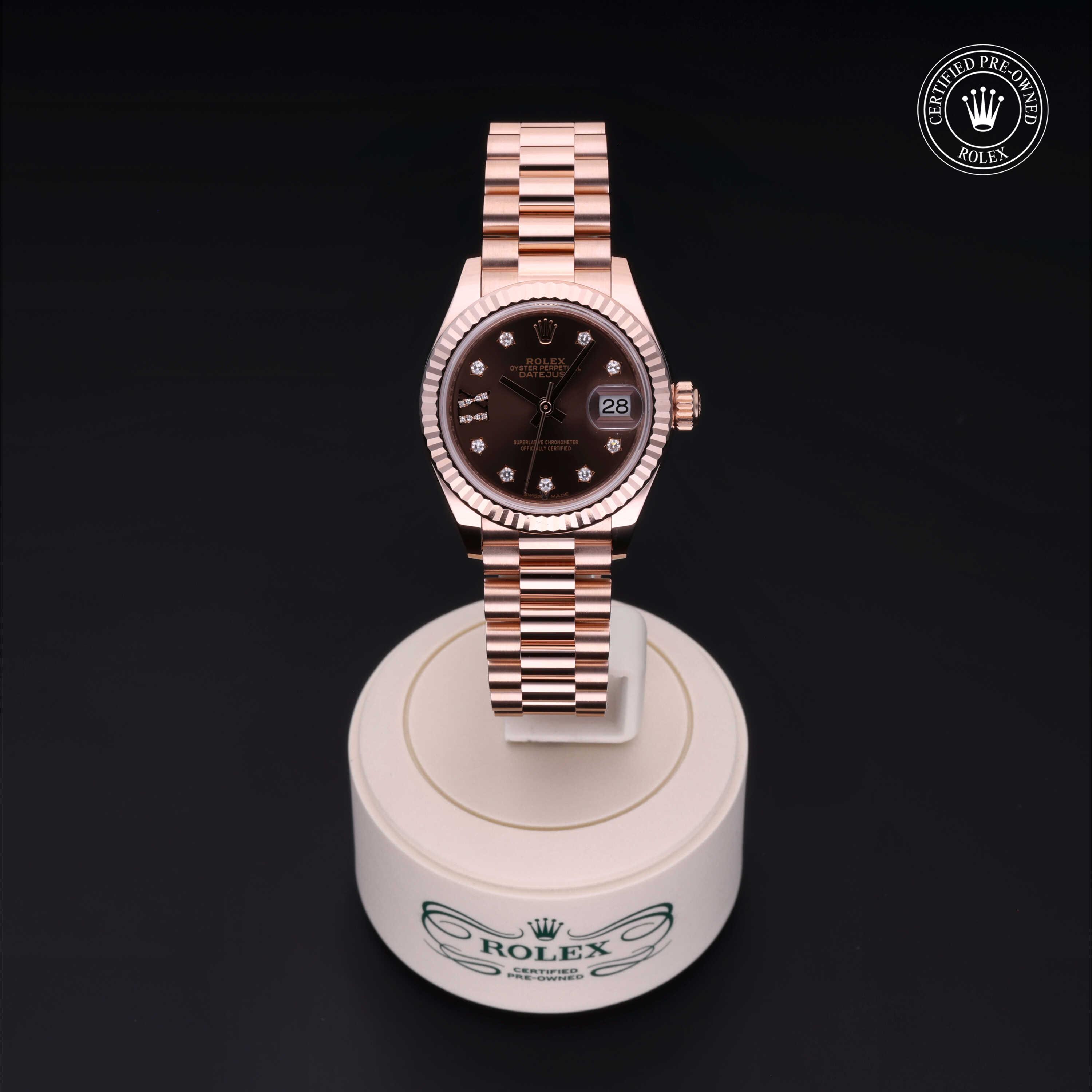 Lady-Datejust 勞力士中古錶認證 2015, 28毫米, 18K紅金
型號: 279175