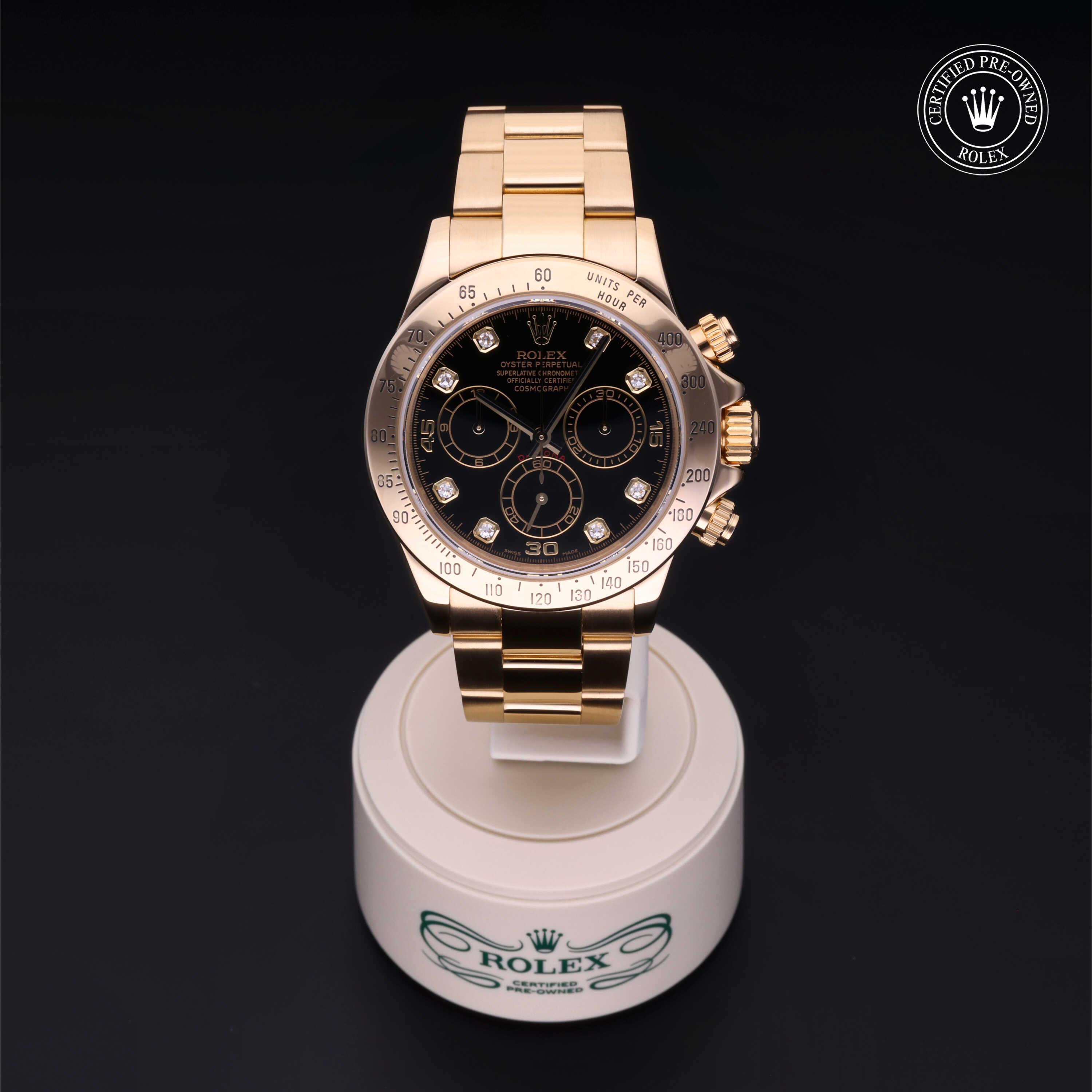 Cosmograph Daytona 勞力士中古錶認證 2005, 40毫米, 18K黃金
型號: 116528