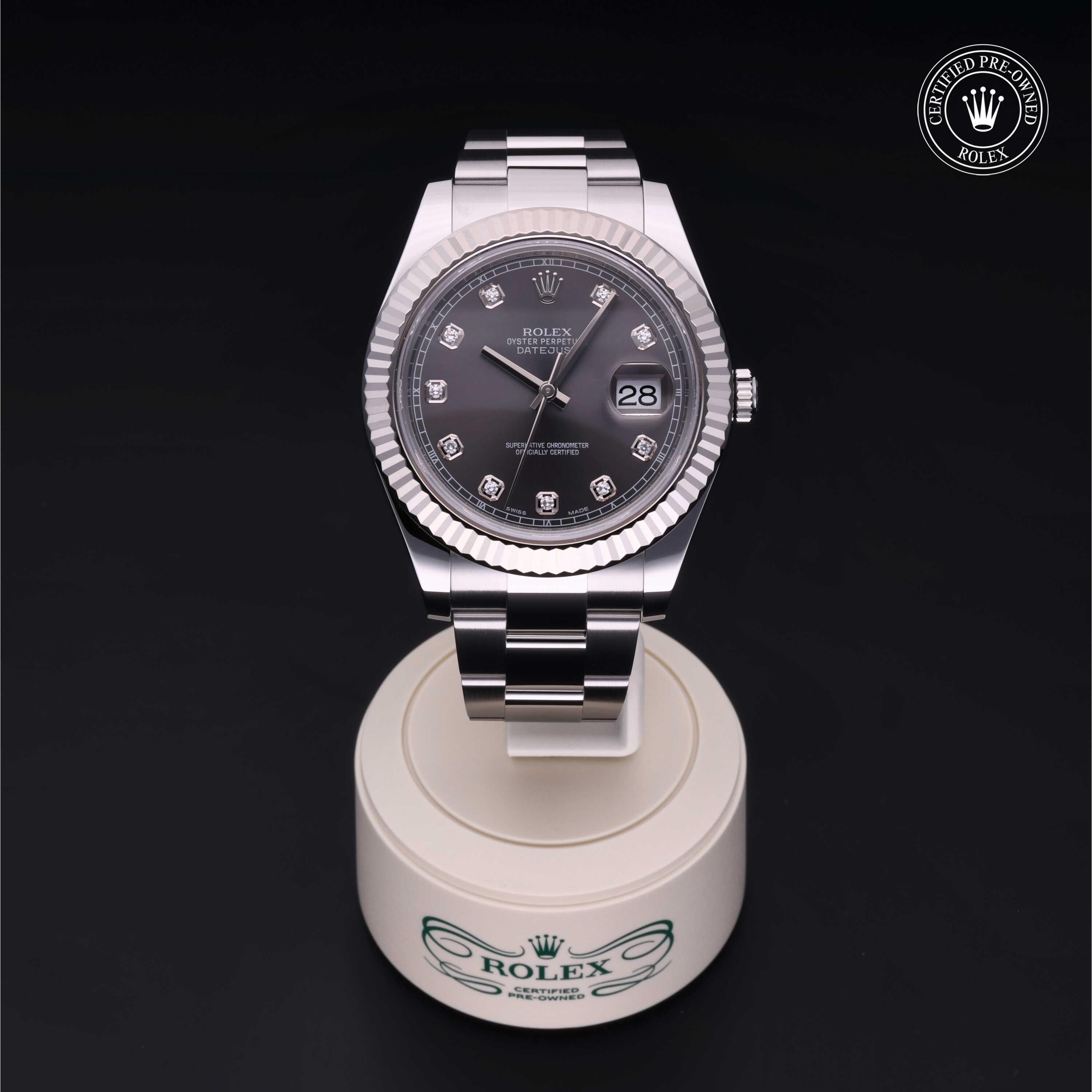 Datejust II 勞力士中古錶認證 2013, 41毫米, 18K白色黃金鋼
型號: 116334