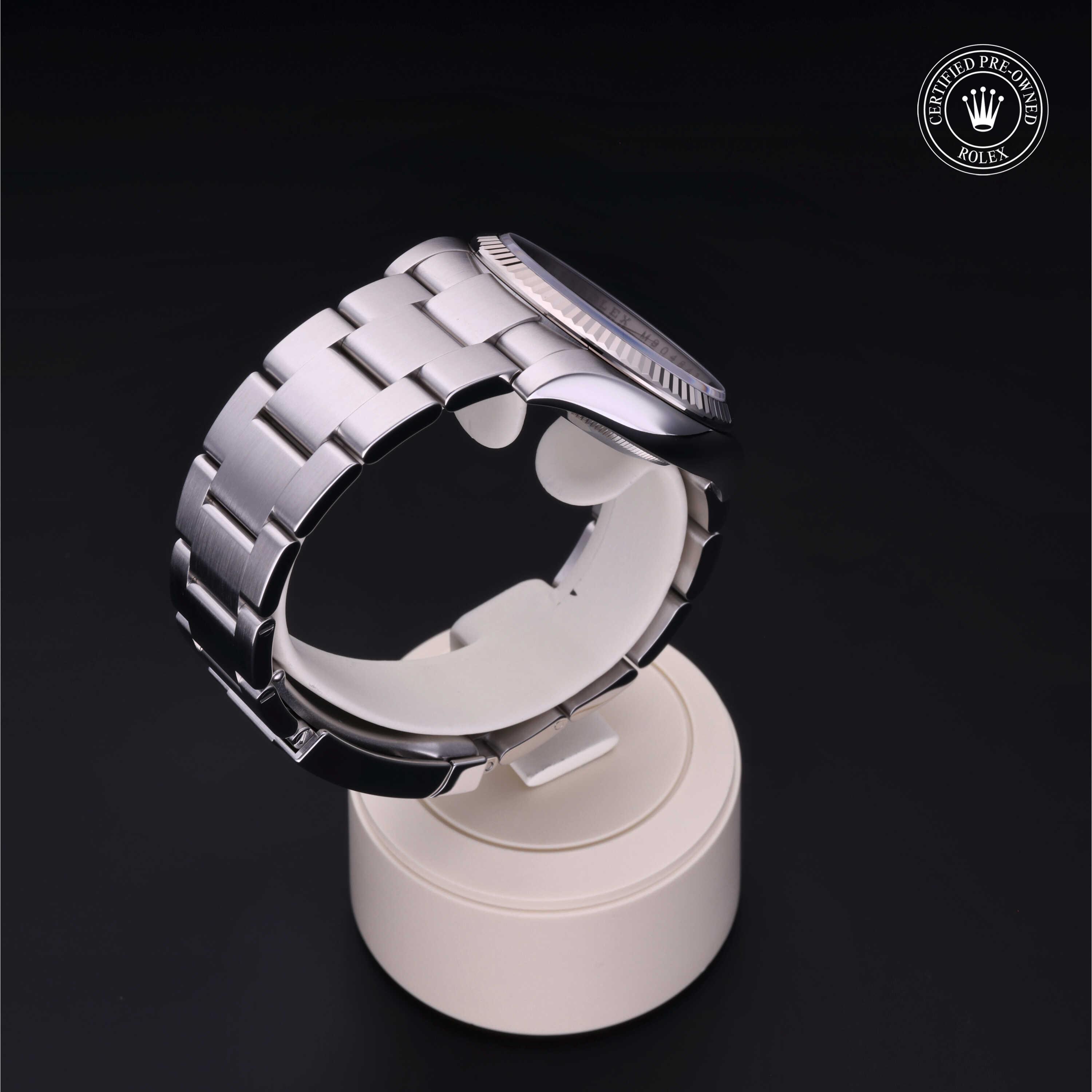 Oyster Perpetual  36 勞力士中古錶認證 2008, 36毫米, 18K白色黃金鋼
型號: 116034