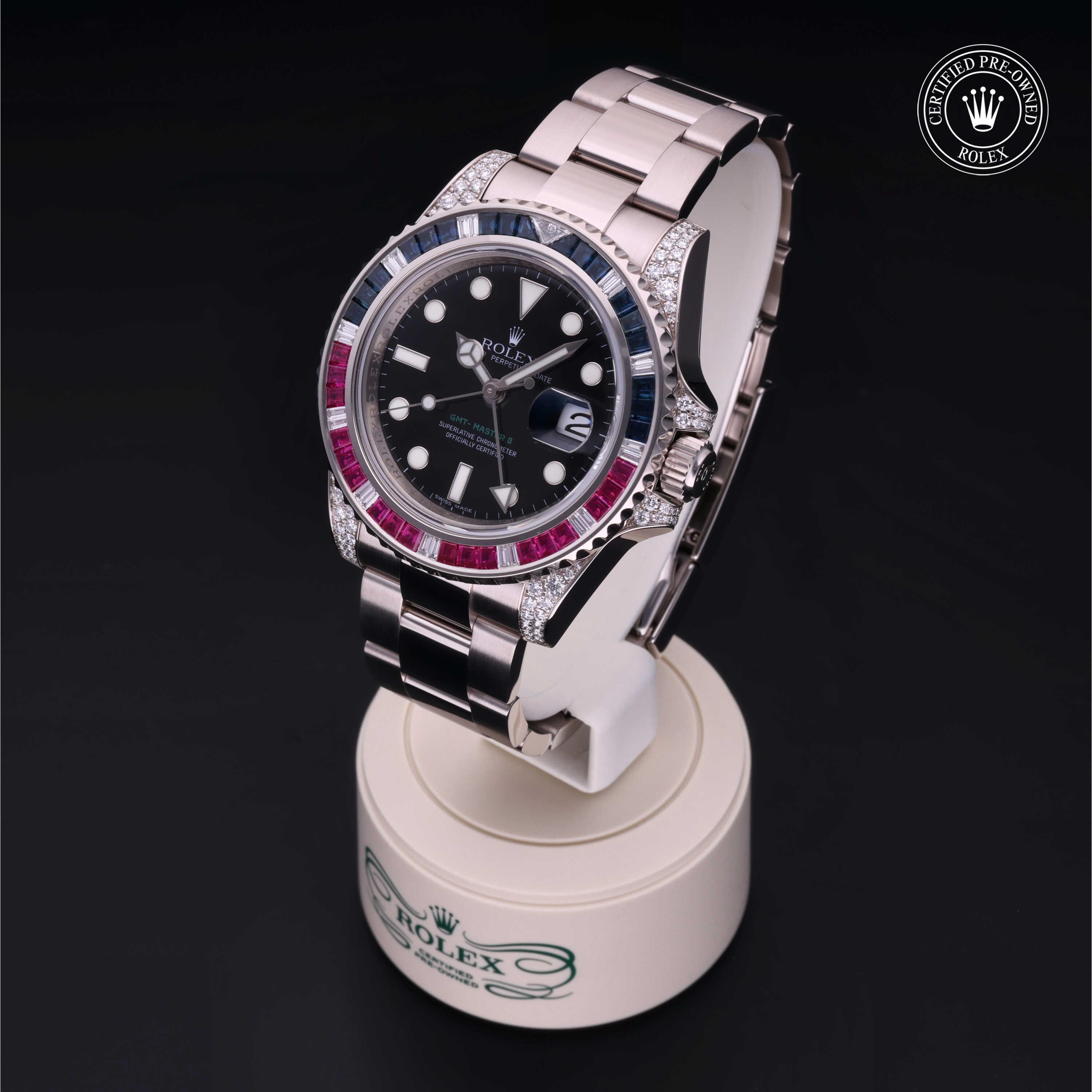 Oyster Perpetual  GMT-Master II Rolex Certified Pre-Owned 2008, 40 mm, Gold 18 Carat White
Reference: 116759SARU