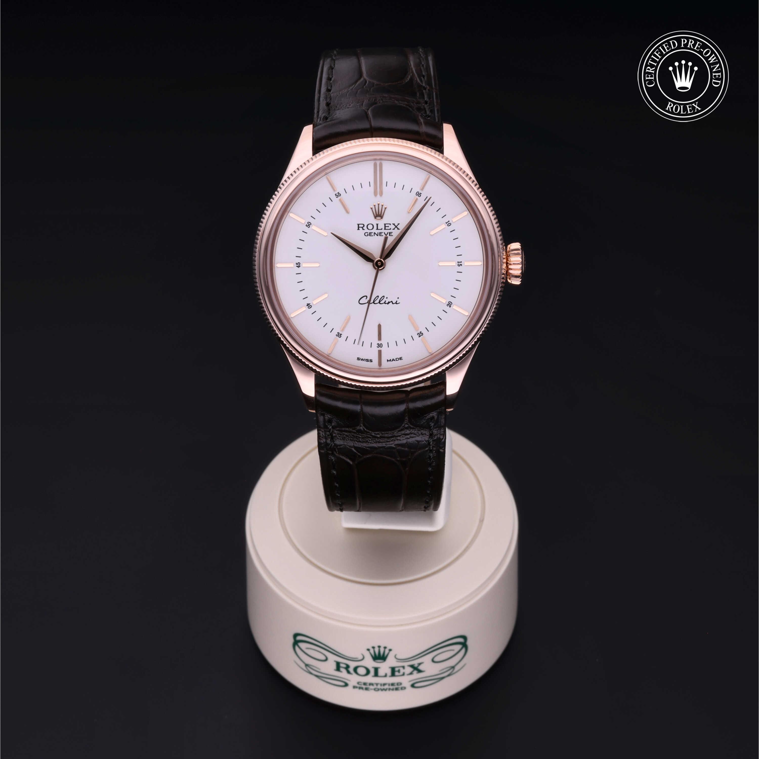 Cellini Time 勞力士中古錶認證 2017, 39毫米, 18K紅金
型號: 50505