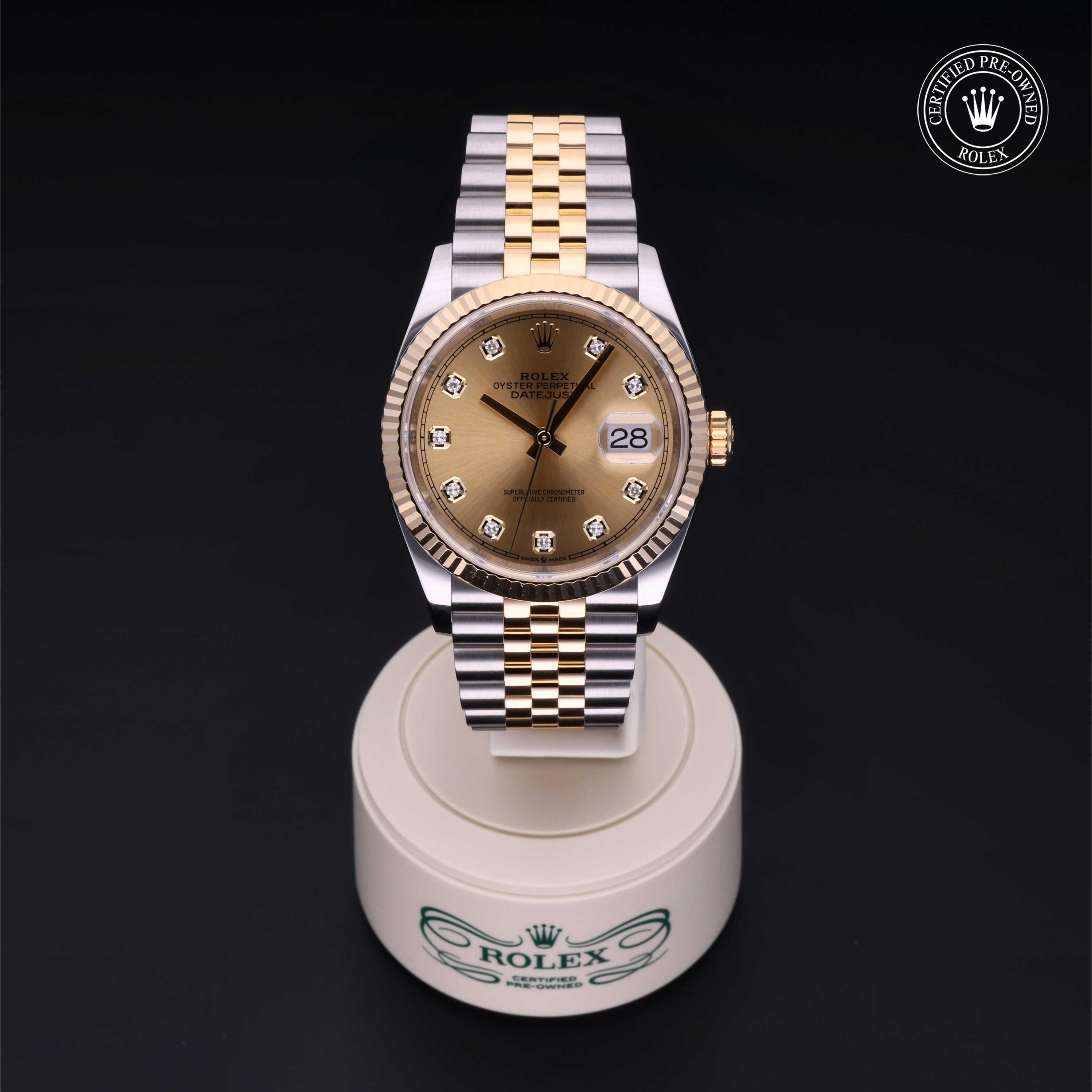 Datejust 36 勞力士中古錶認證 2019, 36毫米, 18K黃金鋼
型號: 126233