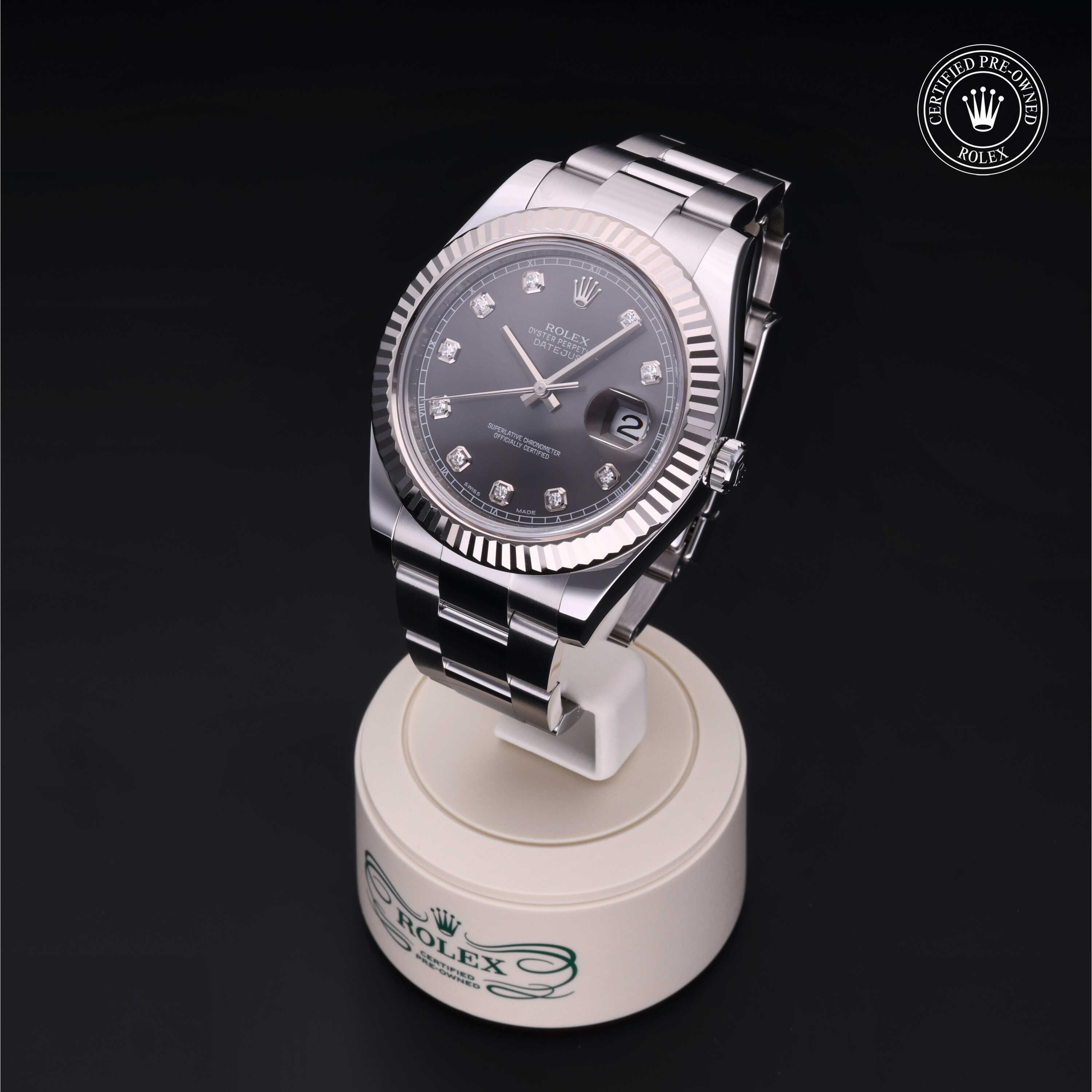Datejust II 勞力士中古錶認證 2013, 41毫米, 18K白色黃金鋼
型號: 116334