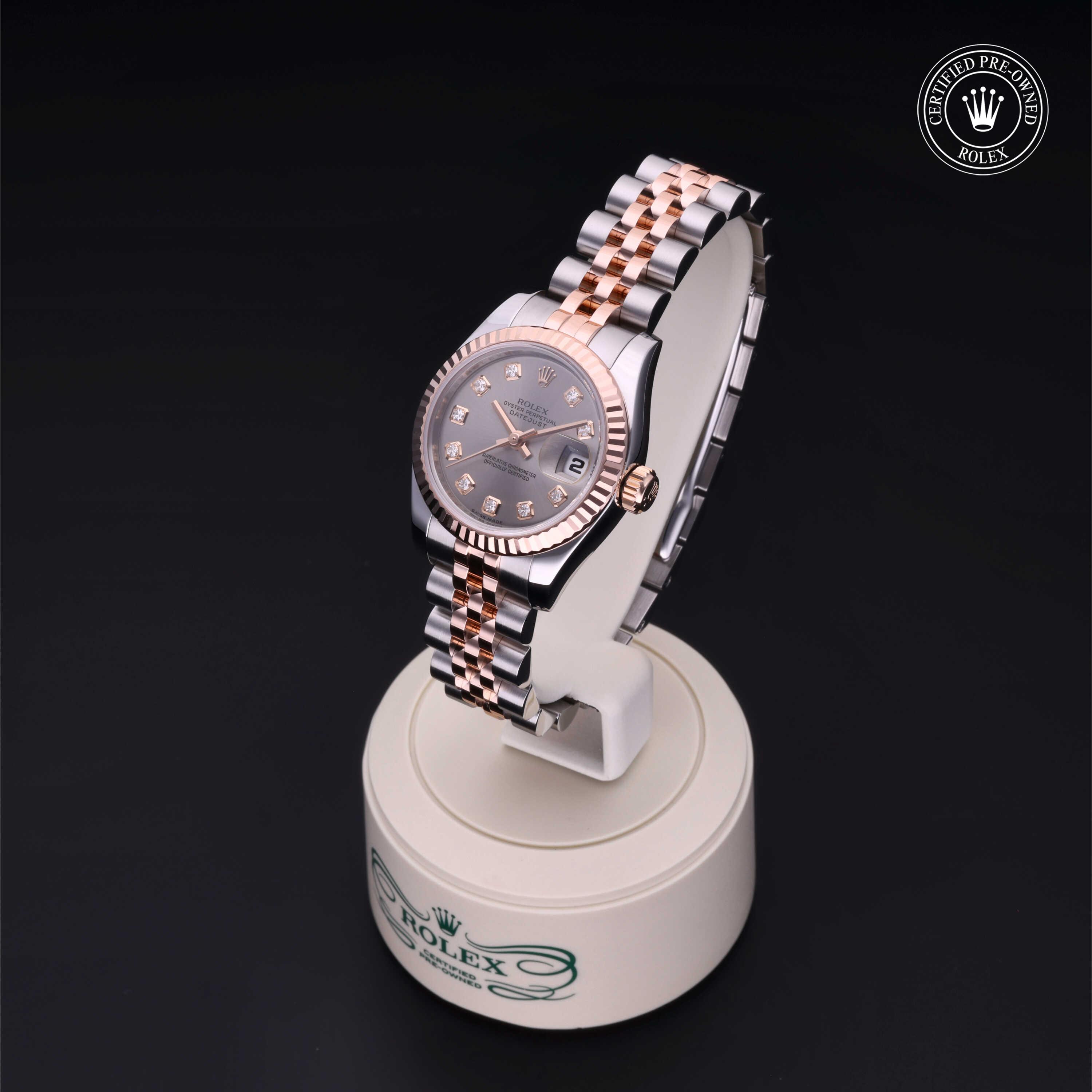 Lady-Datejust 26 勞力士中古錶認證 2011, 26毫米, 18K紅金鋼
型號: 179171