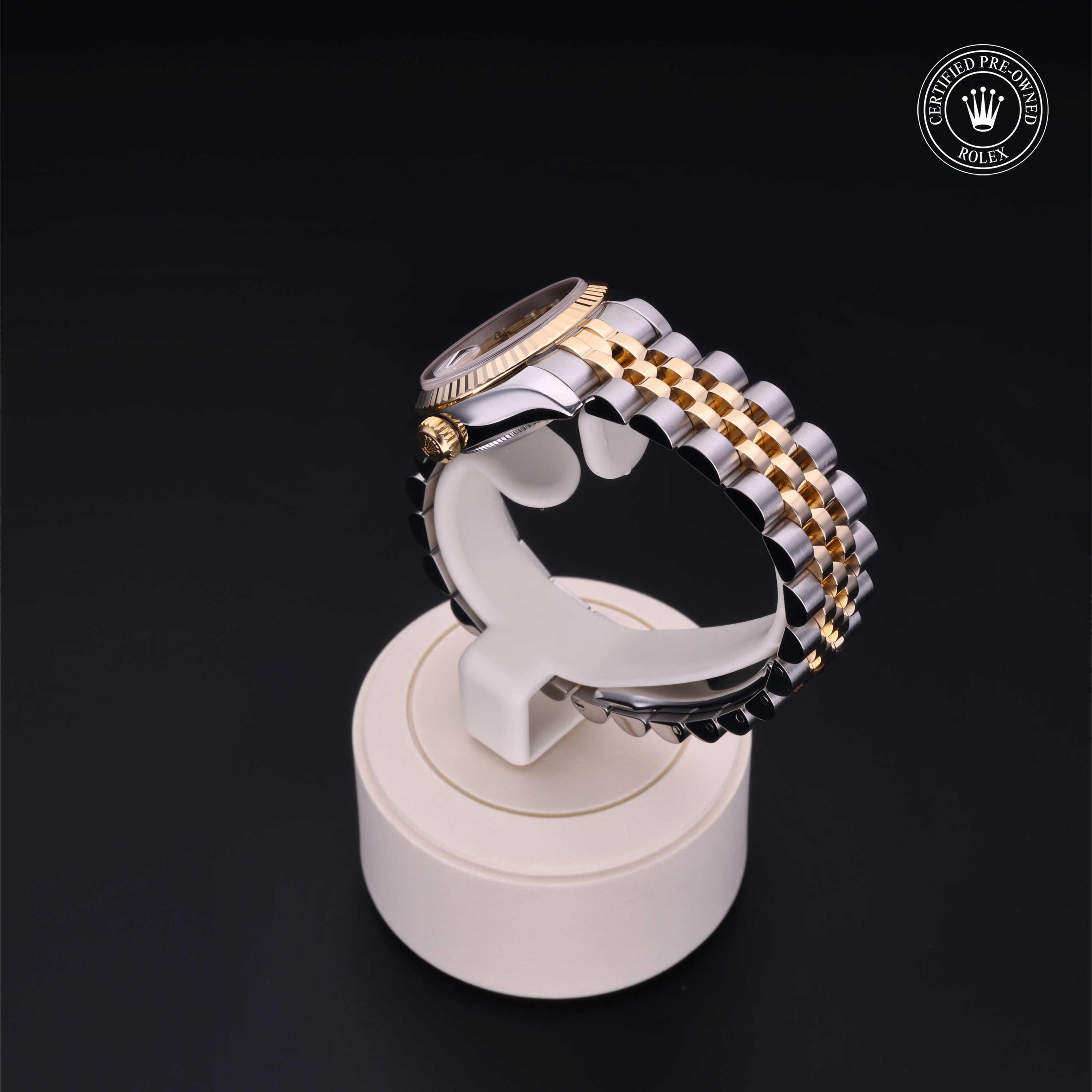 Lady-Datejust 26 勞力士中古錶認證 2005, 26毫米, 18K黃金鋼
型號: 179173