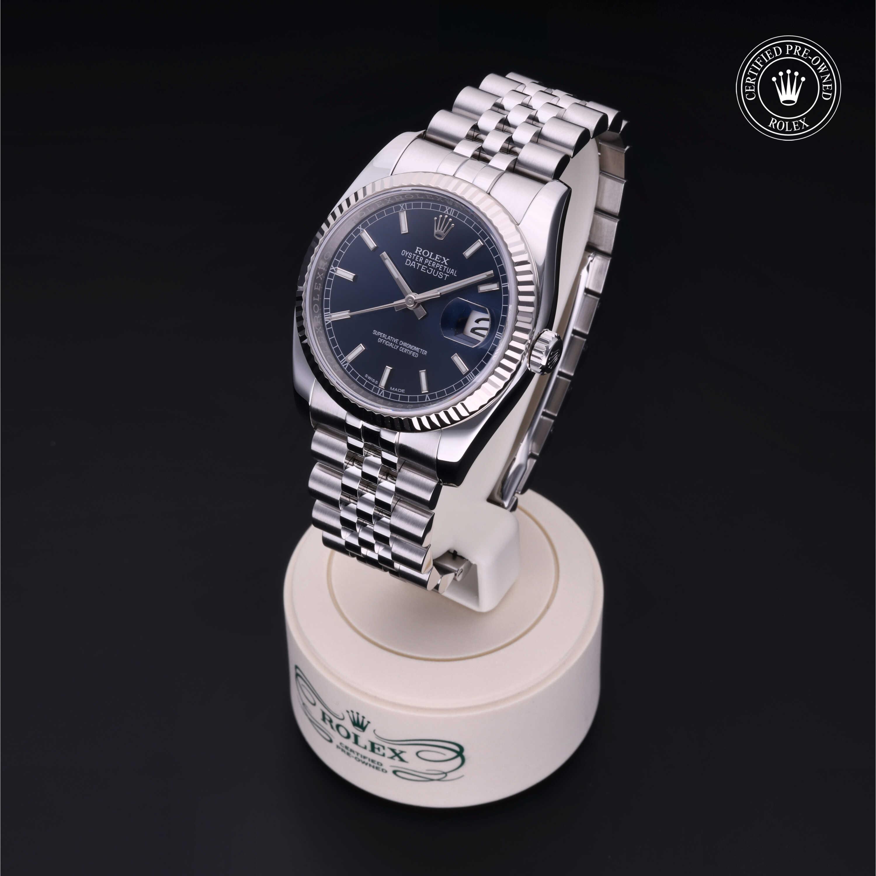 Datejust 36 勞力士中古錶認證 2016, 36毫米, 18K白色黃金鋼
型號: 116234