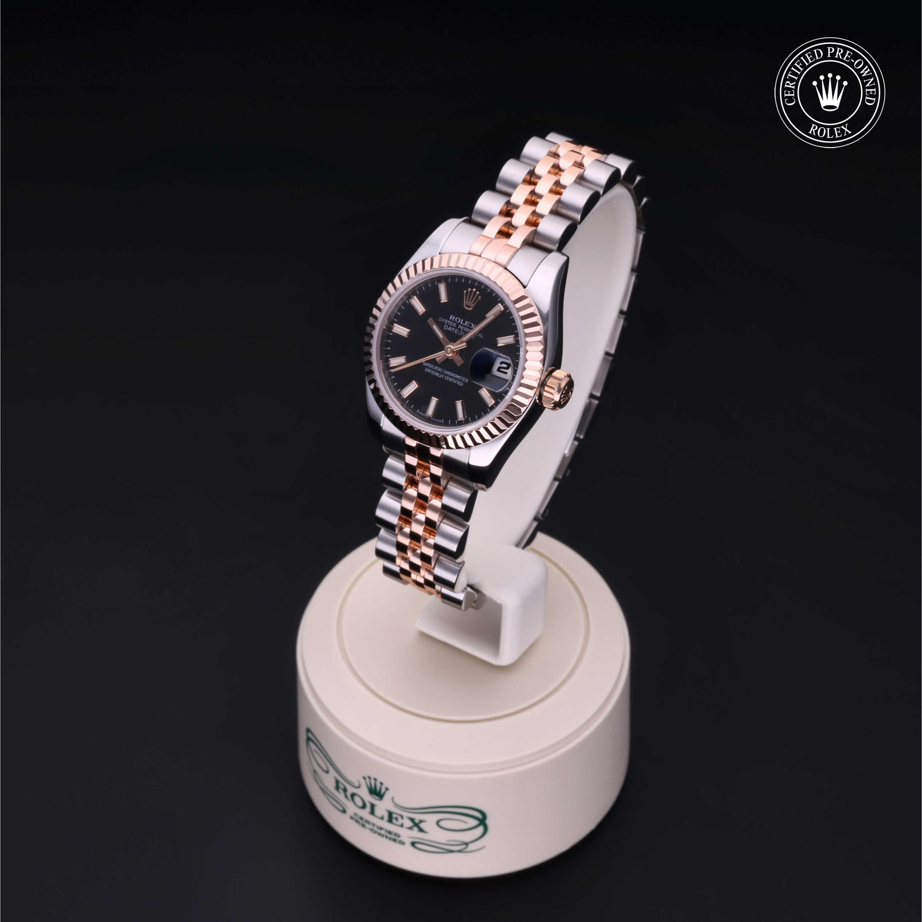 Lady-Datejust 26 勞力士中古錶認證 2011, 26毫米, 18K紅金鋼
型號: 179171