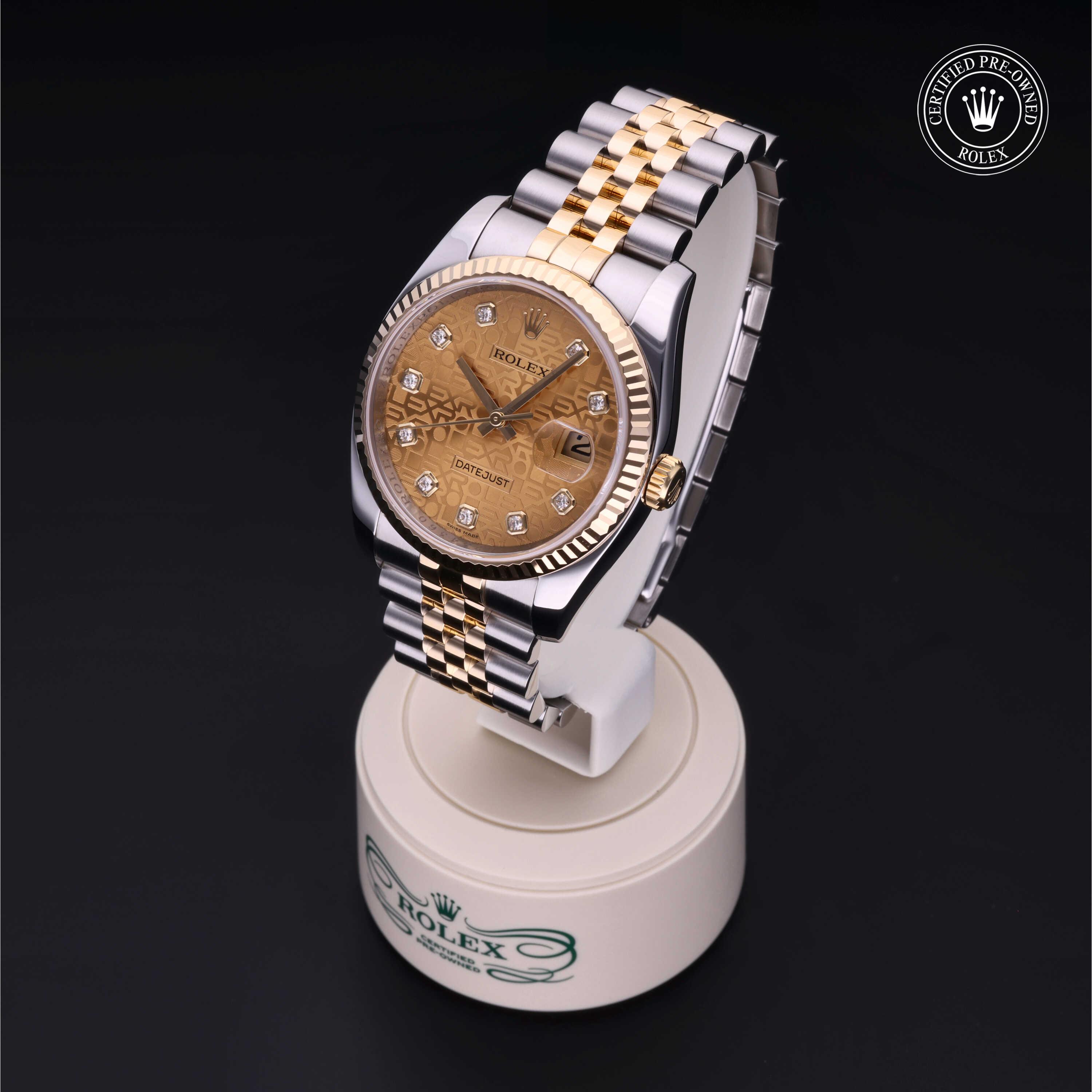 Datejust 36 勞力士中古錶認證 2011, 36毫米, 18K黃金鋼
型號: 116233