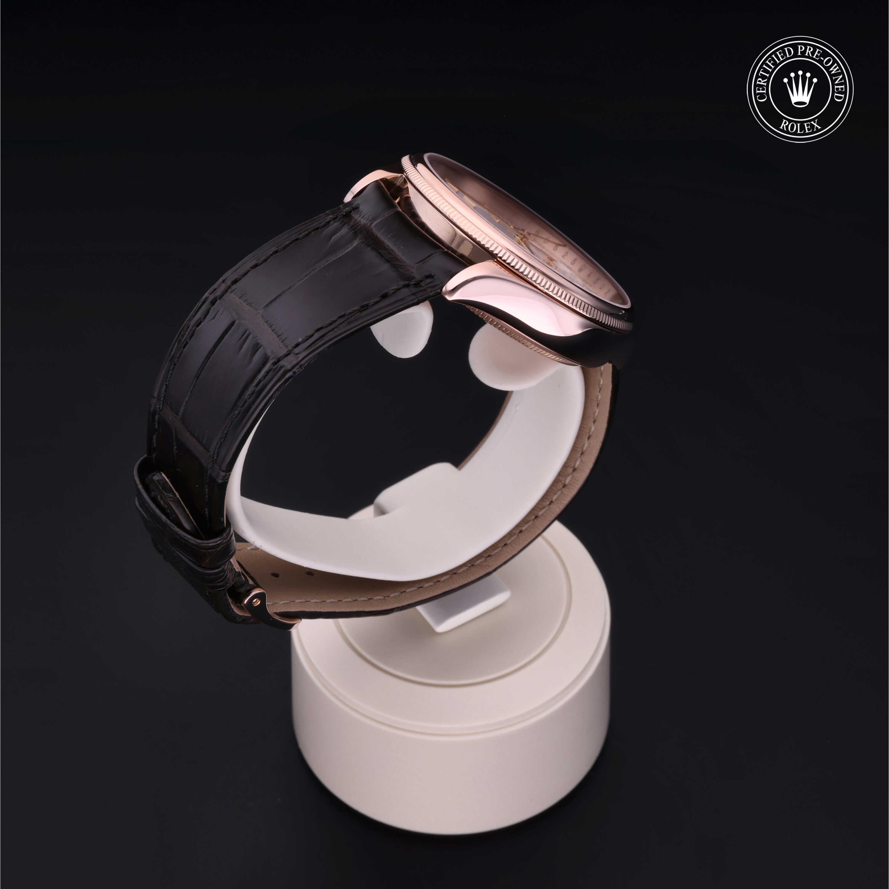 Cellini Dual Time 勞力士中古錶認證 2019, 39毫米, 18K紅金
型號: 50525