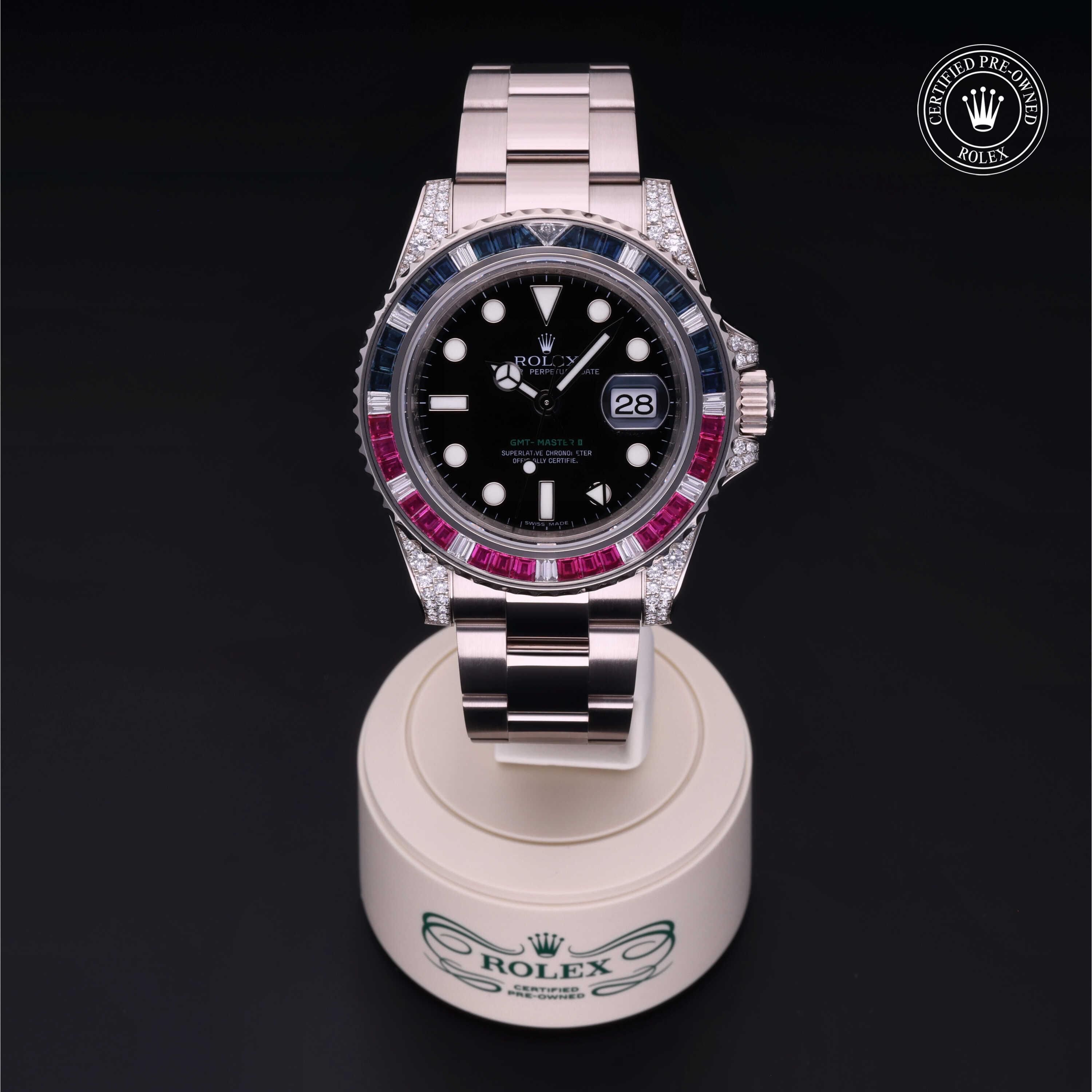 Oyster Perpetual  GMT-Master II Rolex Certified Pre-Owned 2008, 40 mm, Gold 18 Carat White
Reference: 116759SARU