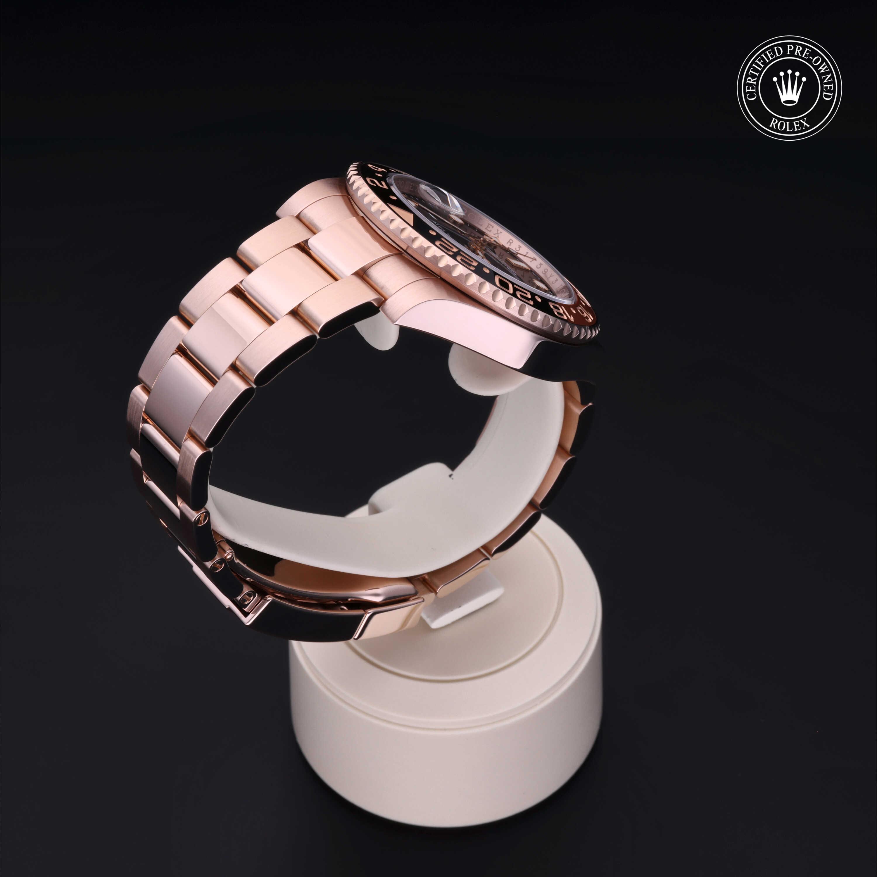 GMT-Master II 勞力士中古錶認證 2020, 40毫米, 18K紅金
型號: 126715CHNR