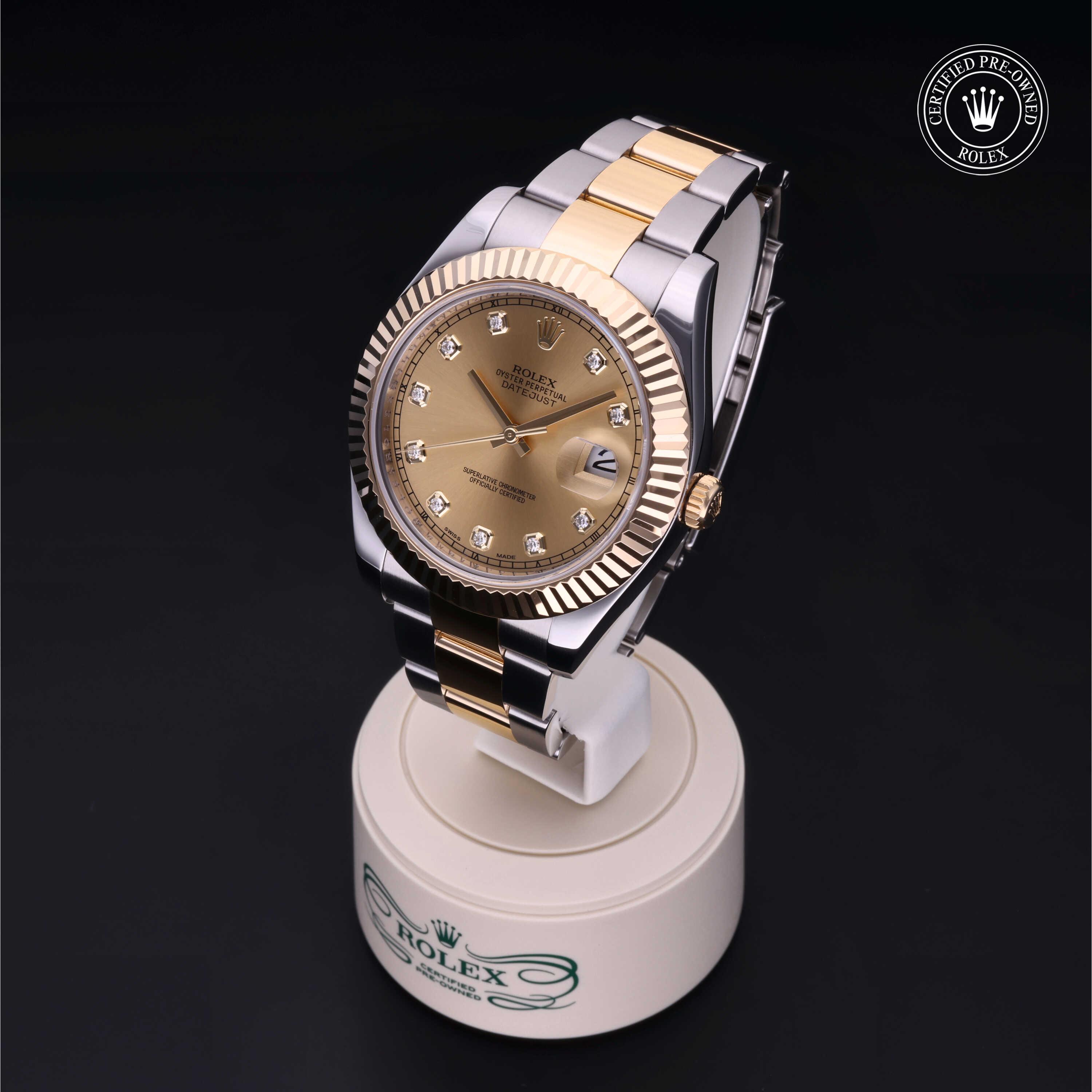 Datejust II Rolex Certified Pre-Owned 2011, 41 mm, Rolesor 18 Carat Yellow
Reference: 116333