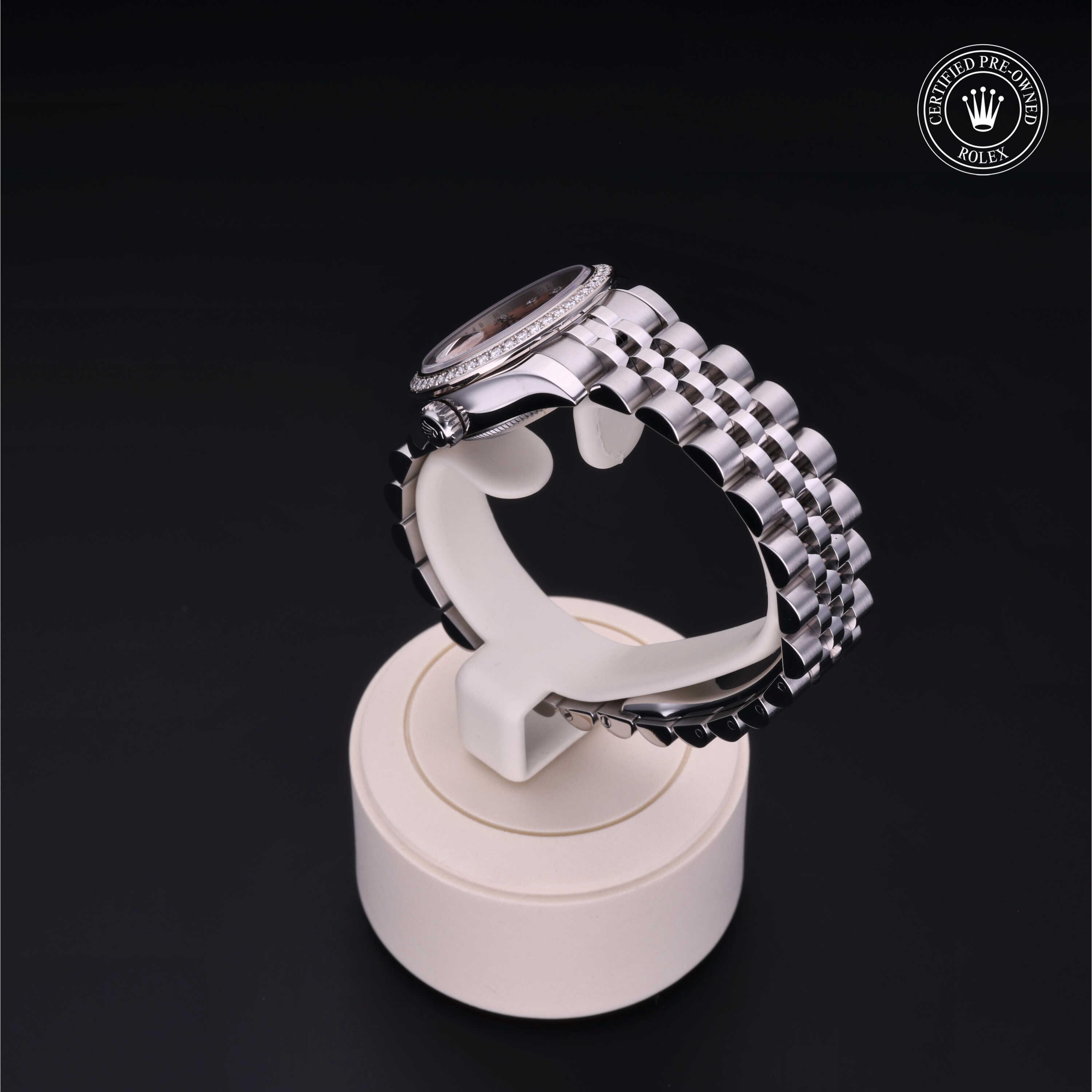Lady-Datejust 26 勞力士中古錶認證 2012, 26毫米, 18K白色黃金鋼
型號: 179384