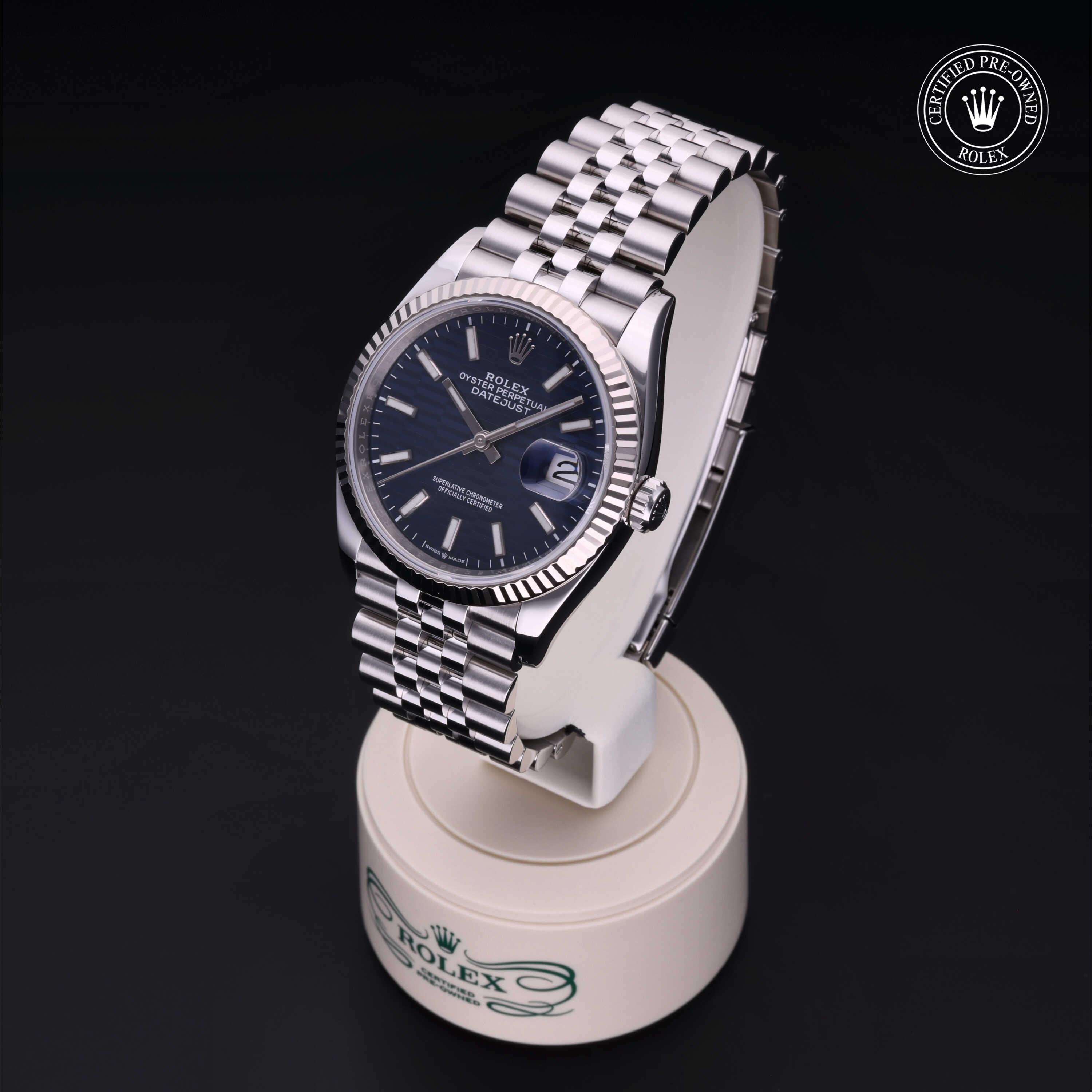 Datejust 36 勞力士中古錶認證 2022, 36毫米, 18K白色黃金鋼
型號: 126234