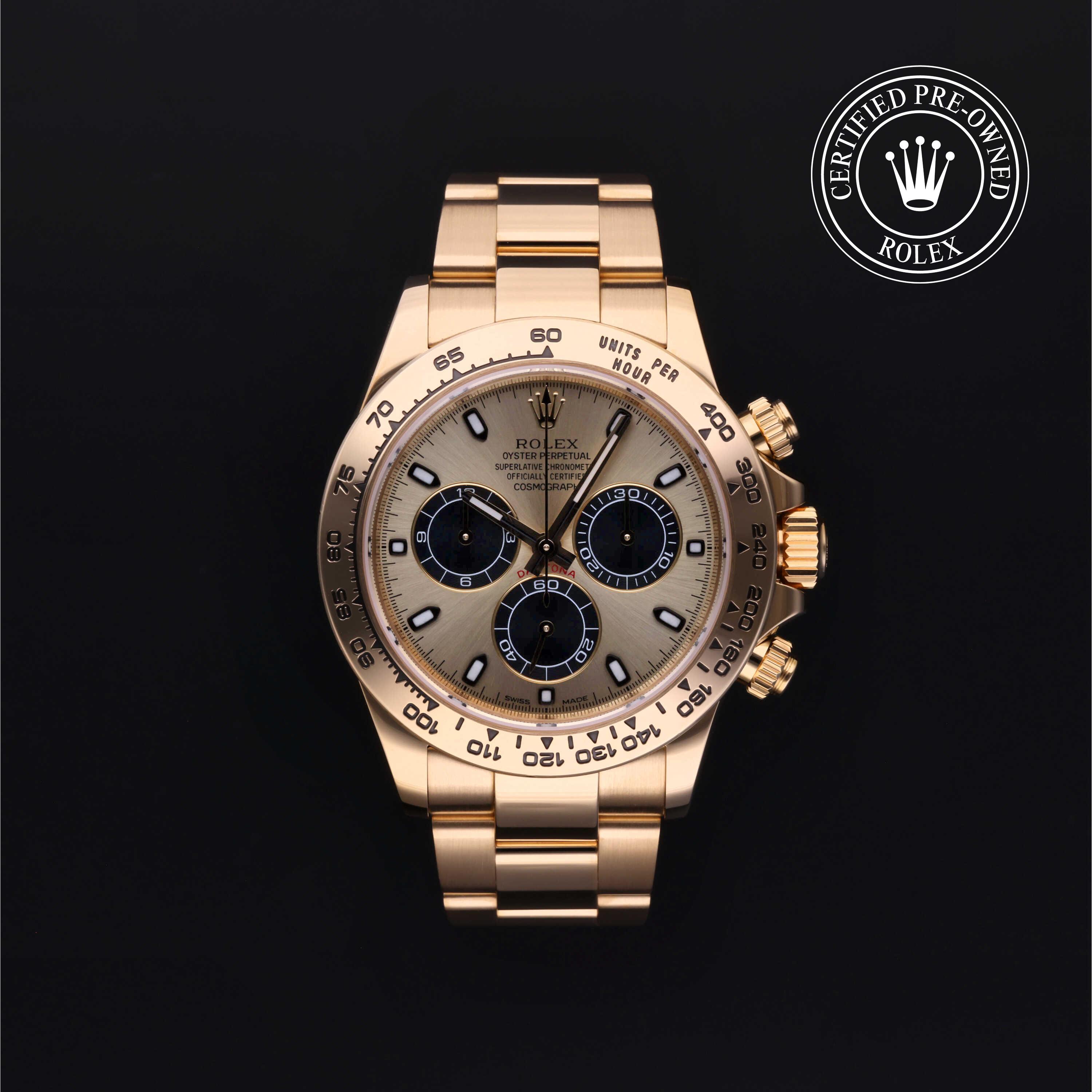 Cosmograph Daytona Rolex Certified Pre-Owned 2017, 40 mm, Gold 18 Carat Yellow
Reference: 116508