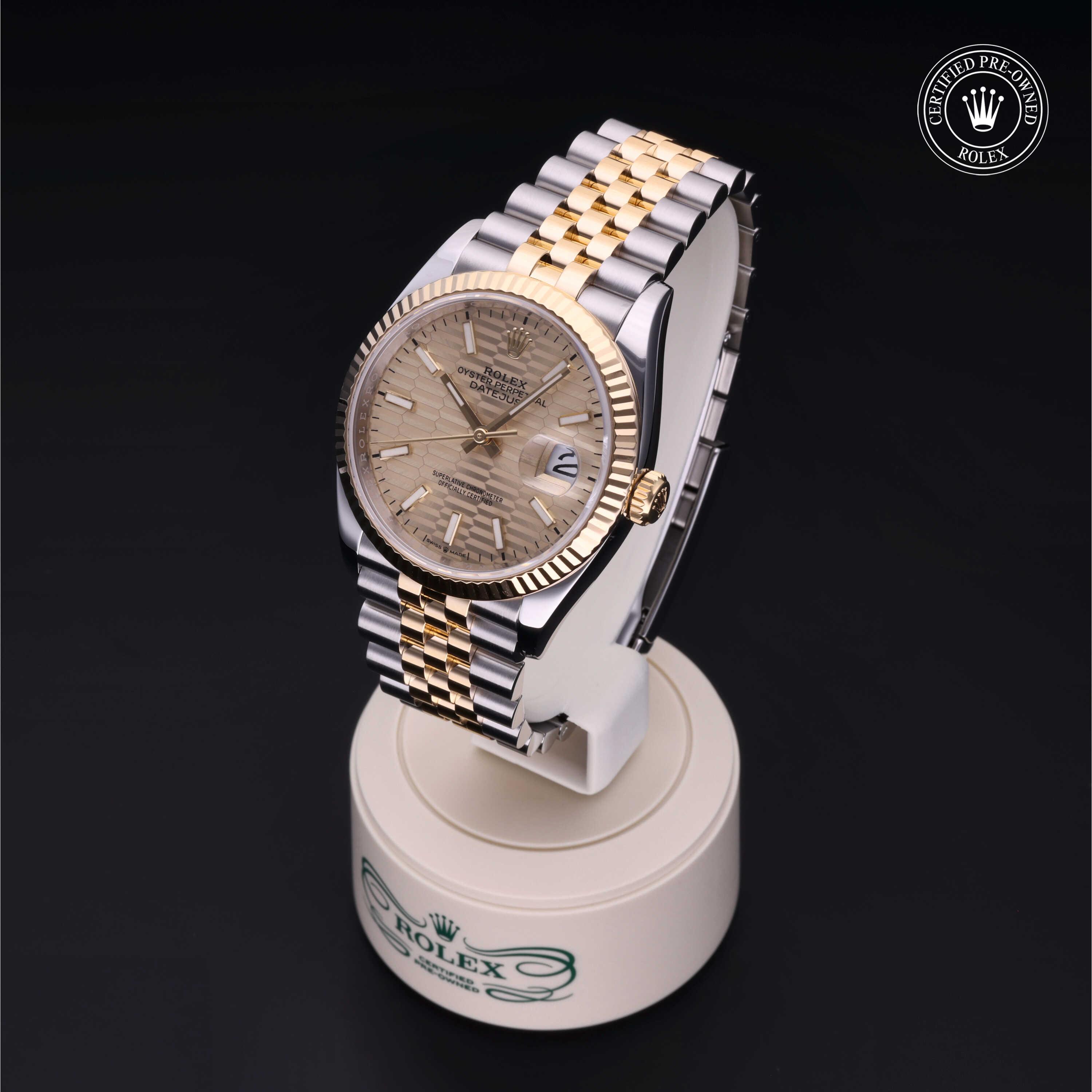 Datejust 36 勞力士中古錶認證 2023, 36毫米, 18K黃金鋼
型號: 126233