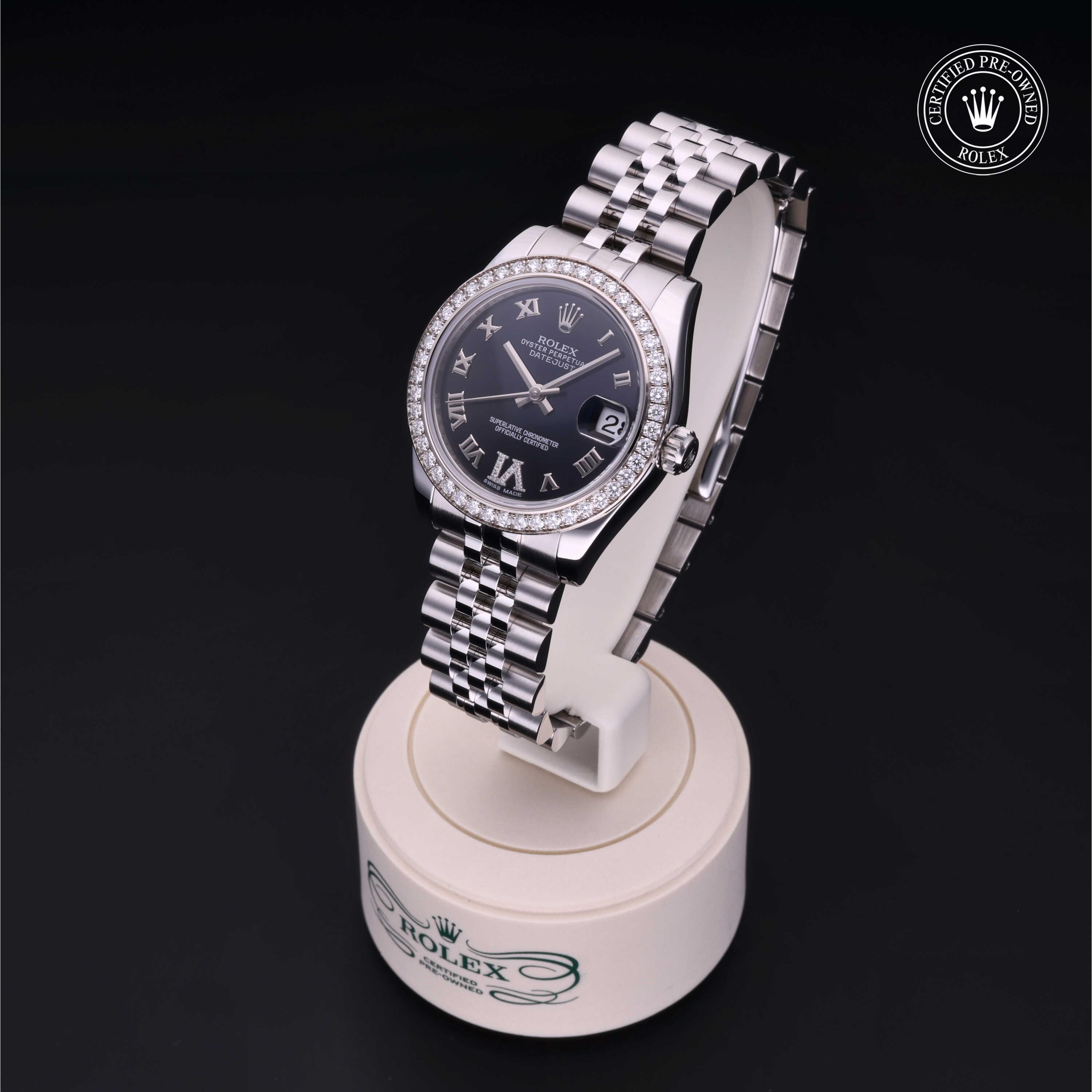 Datejust 31 勞力士中古錶認證 2013, 31毫米, 18K白色黃金鋼
型號: 178384