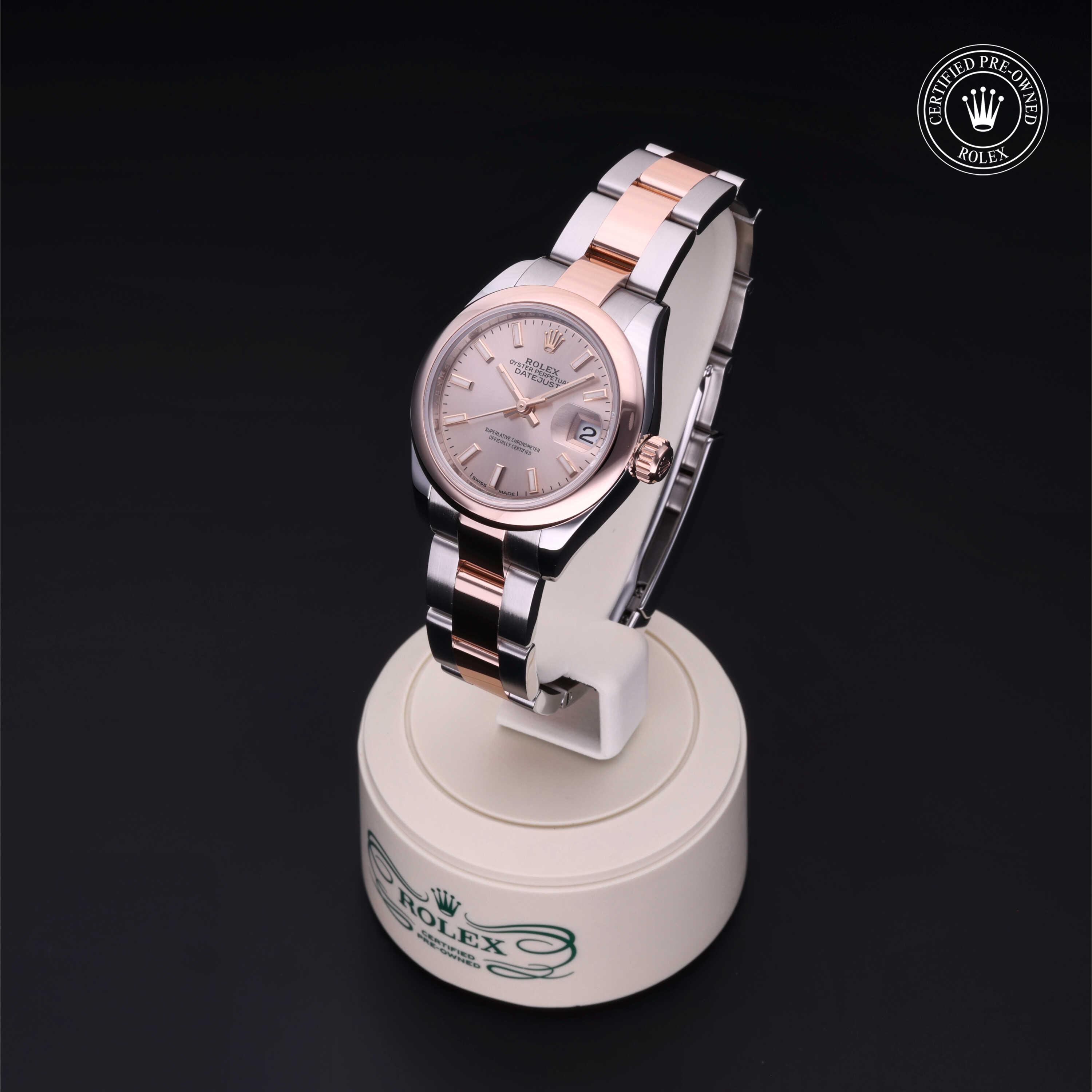 Lady-Datejust 勞力士中古錶認證 2016, 28毫米, 18K紅金鋼
型號: 279161