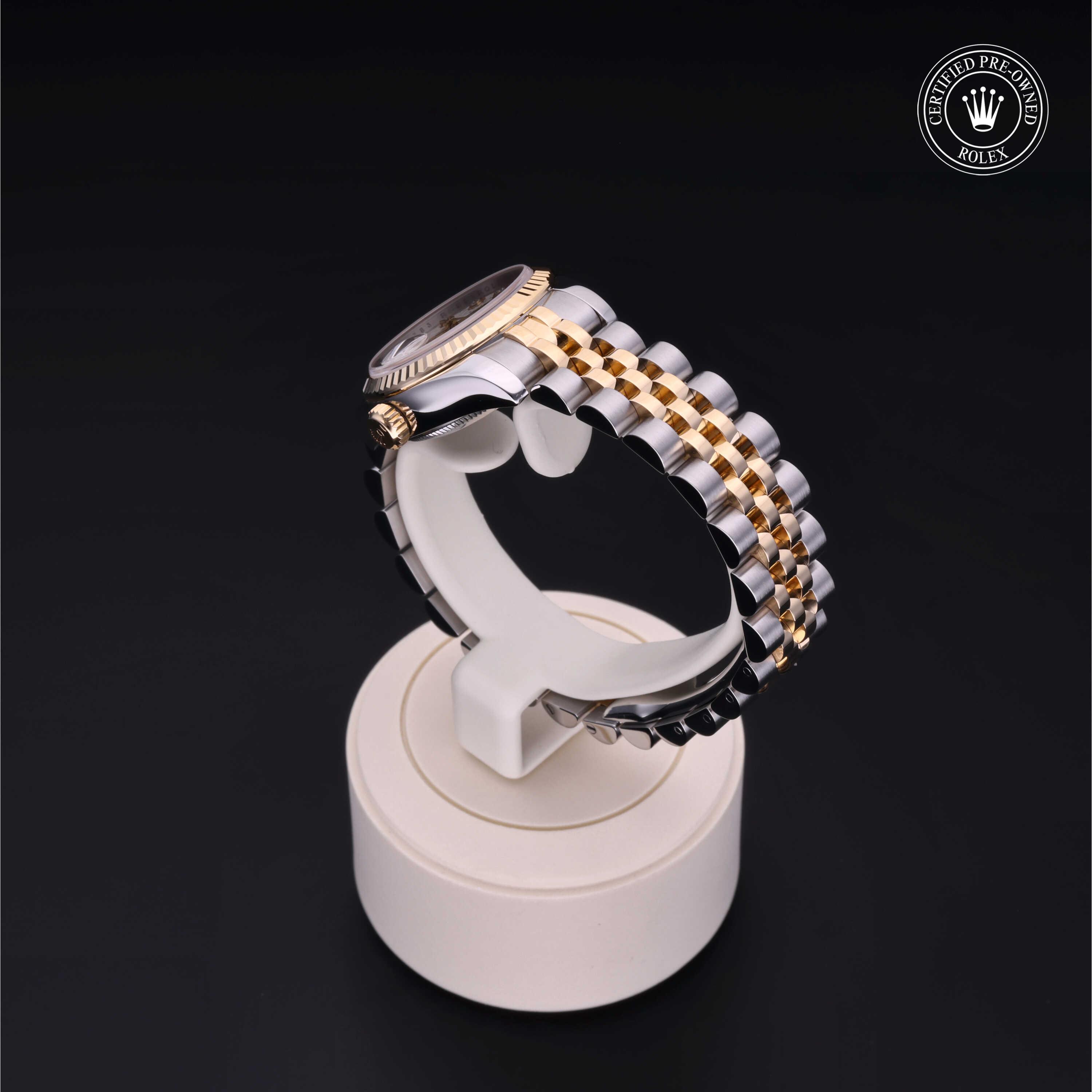 Lady-Datejust 26 勞力士中古錶認證 2007, 26毫米, 18K黃金鋼
型號: 179173