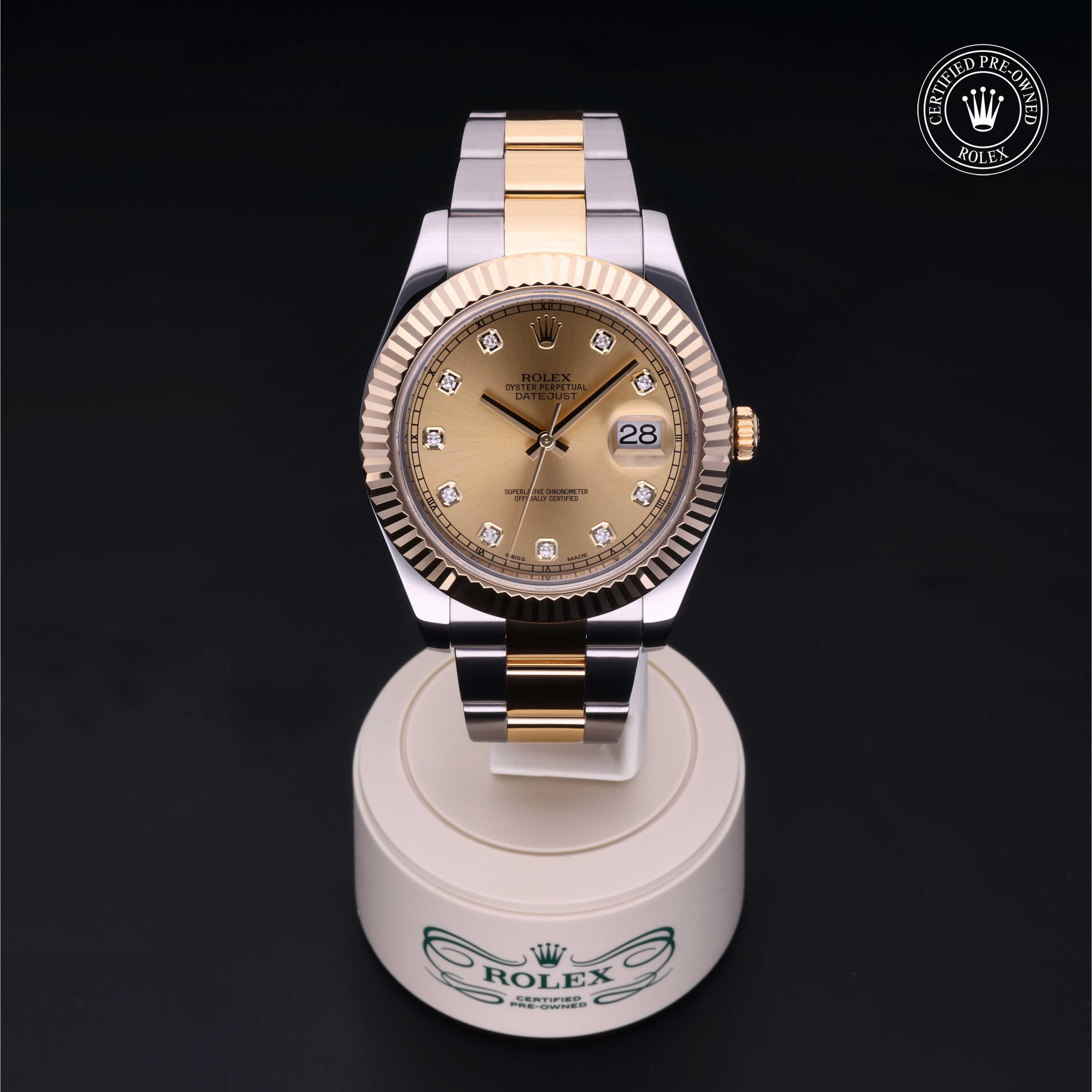 Datejust II Rolex Certified Pre-Owned 2011, 41 mm, Rolesor 18 Carat Yellow
Reference: 116333