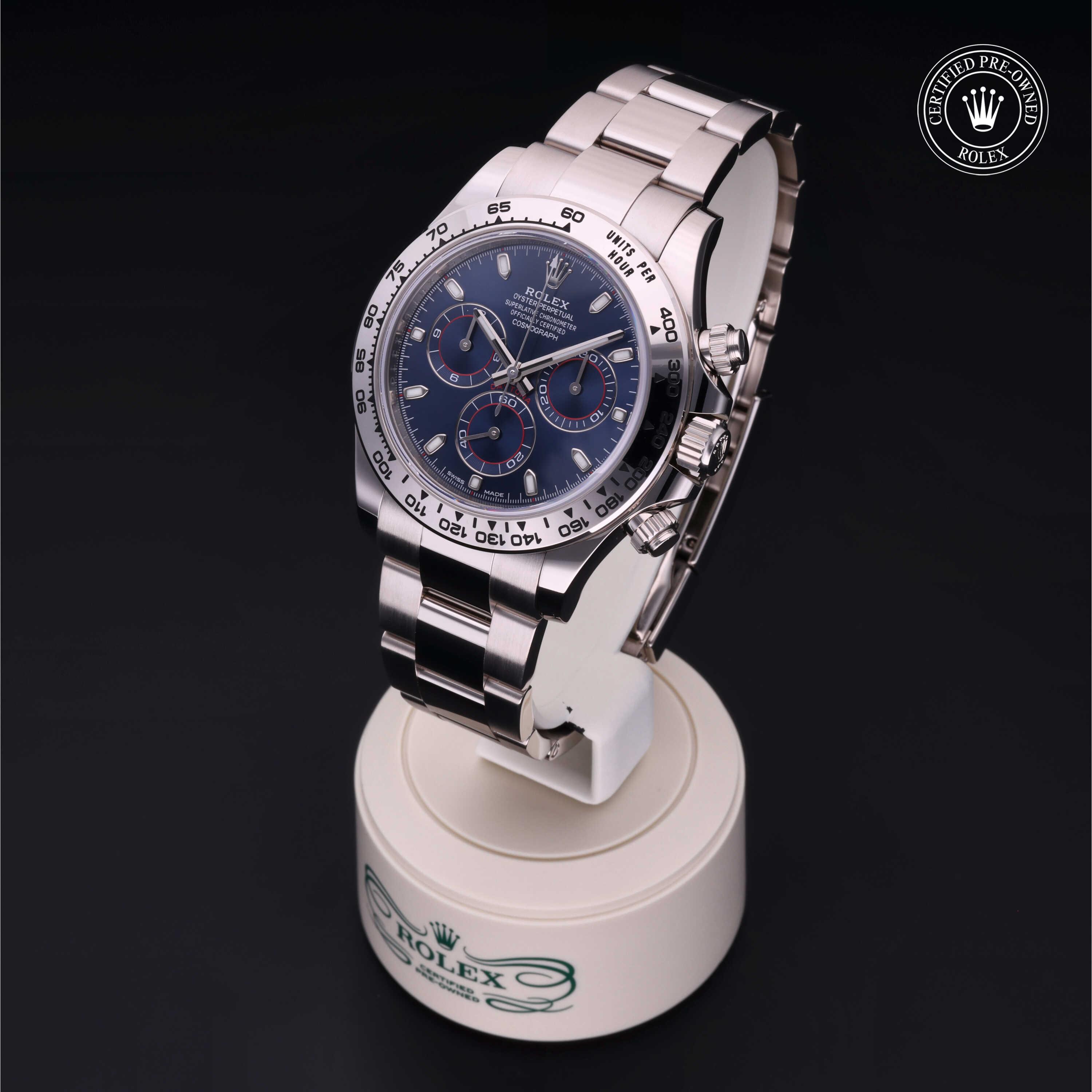 Cosmograph Daytona 勞力士中古錶認證 2019, 40毫米, 18K白色黃金
型號: 116509