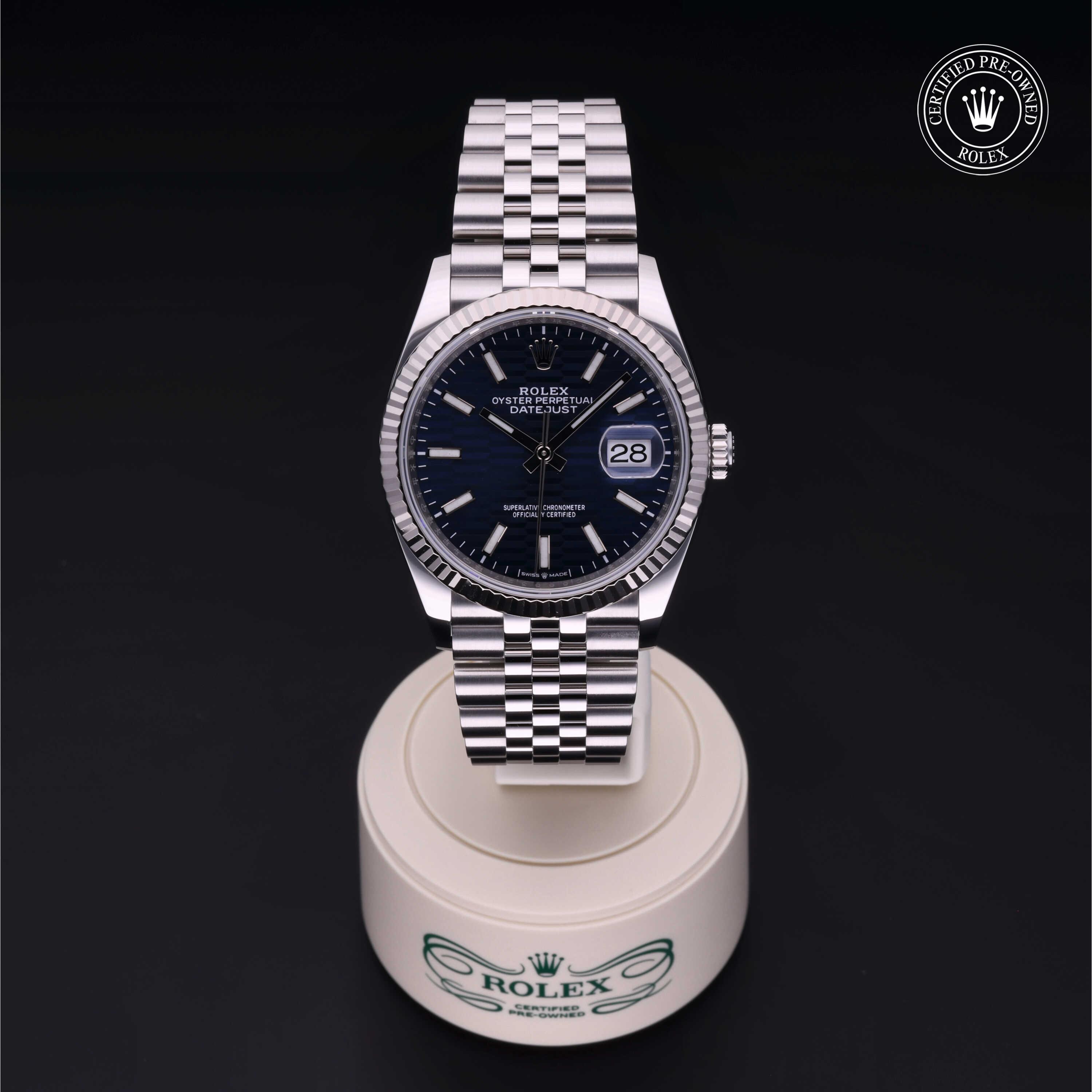 Datejust 36 勞力士中古錶認證 2022, 36毫米, 18K白色黃金鋼
型號: 126234