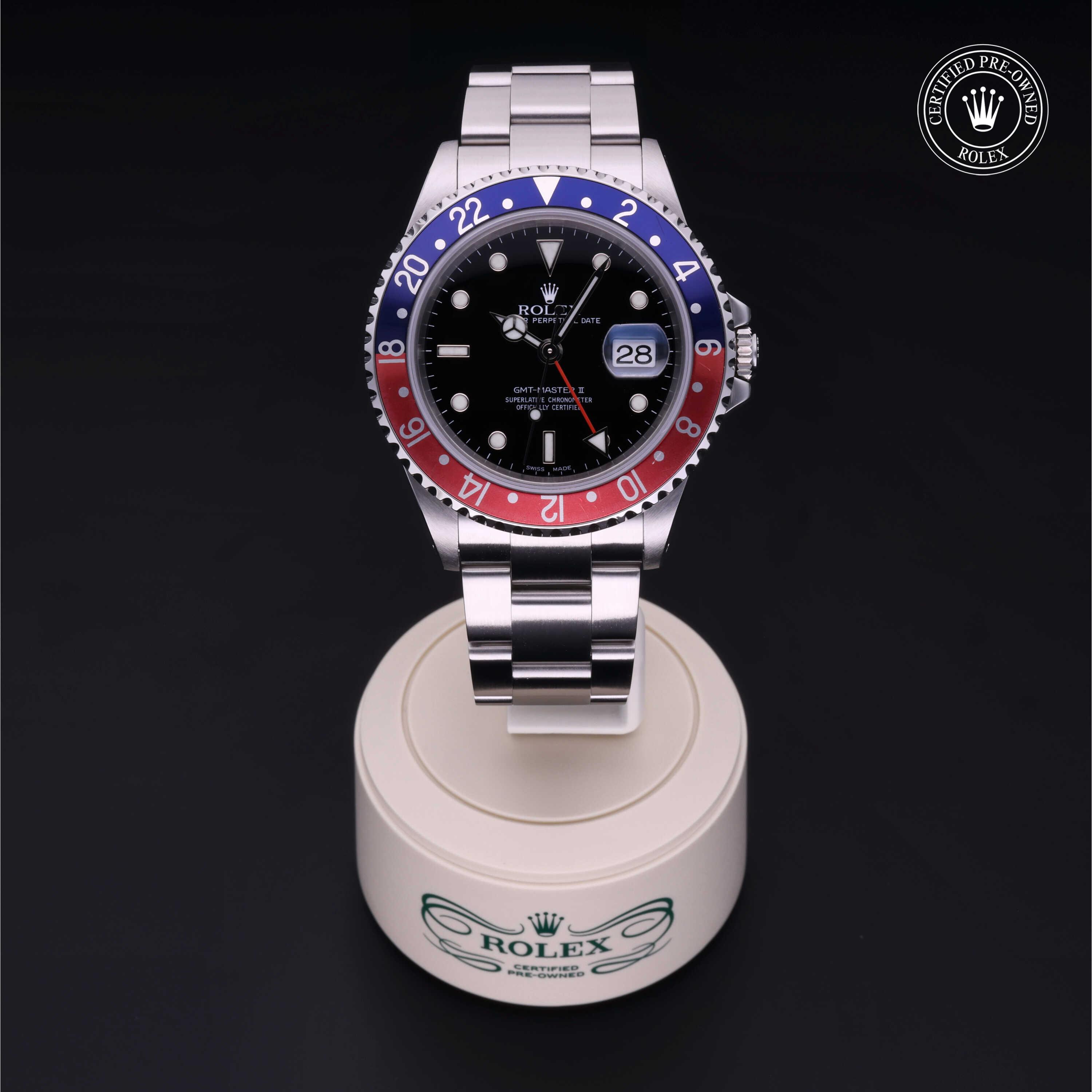 Oyster Perpetual  GMT-Master II Rolex Certified Pre-Owned 2001, 40 mm, Steel
Reference: 16710BLRO
