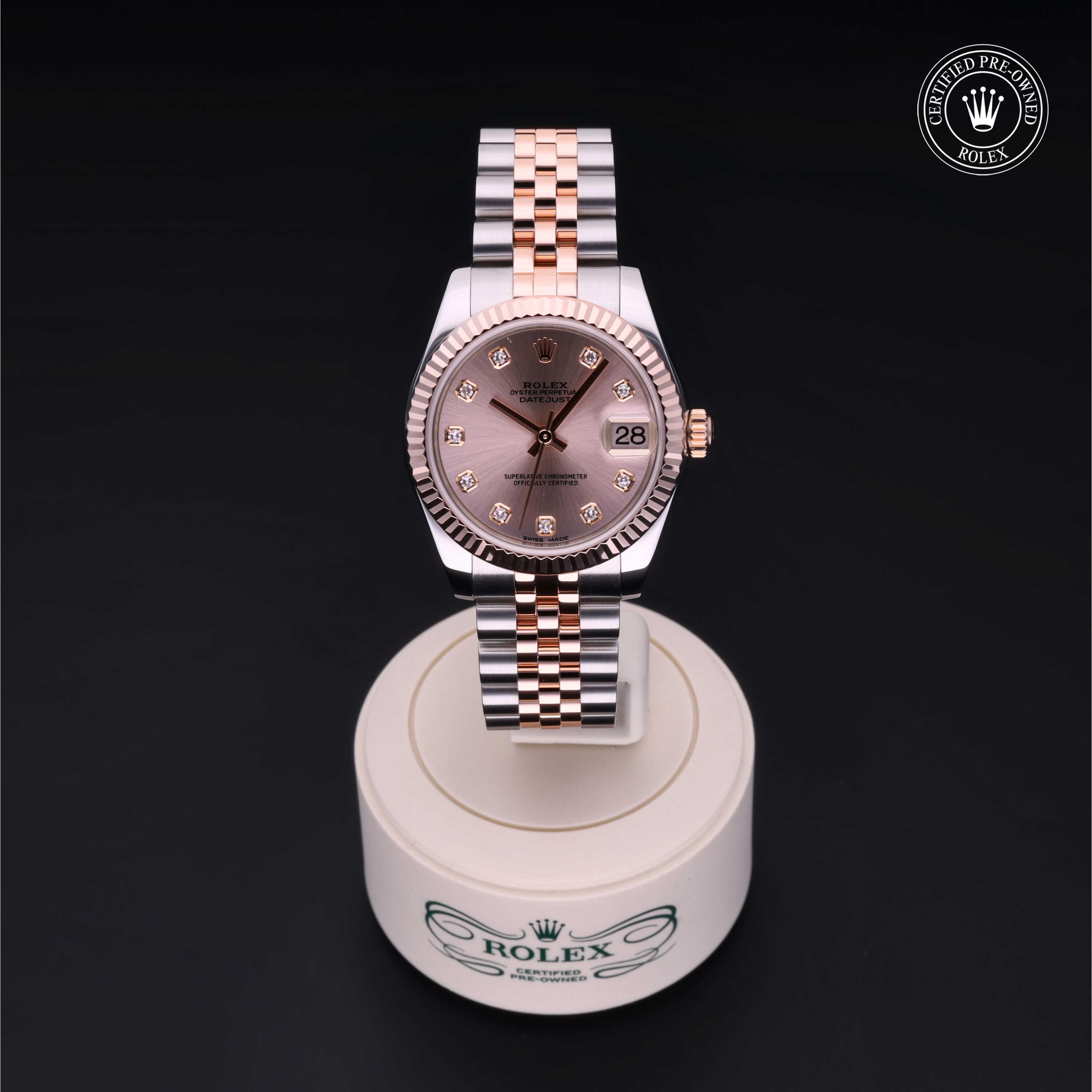 Datejust 31 勞力士中古錶認證 2016, 31毫米, 18K紅金鋼
型號: 178271