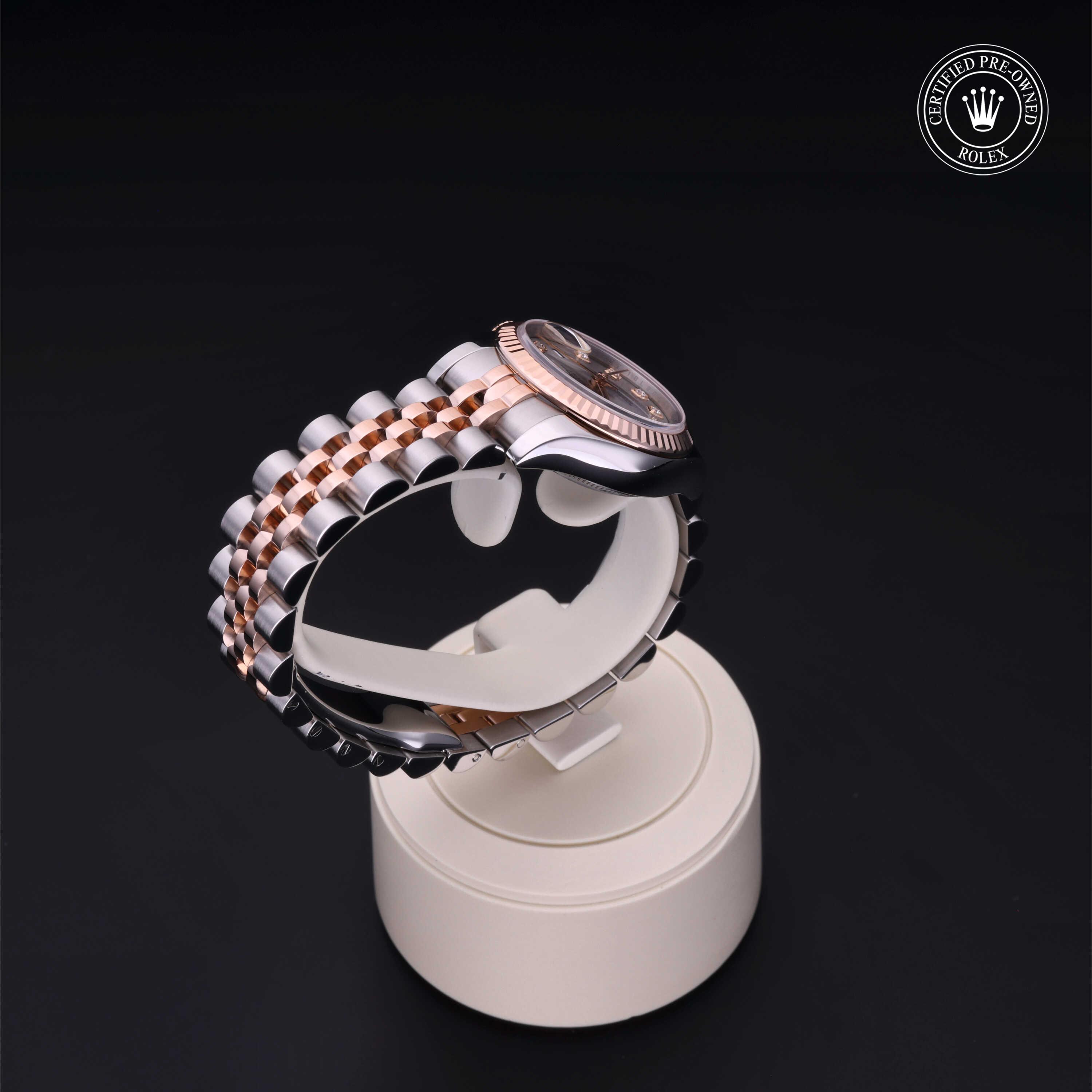 Lady-Datejust 26 勞力士中古錶認證 2011, 26毫米, 18K紅金鋼
型號: 179171