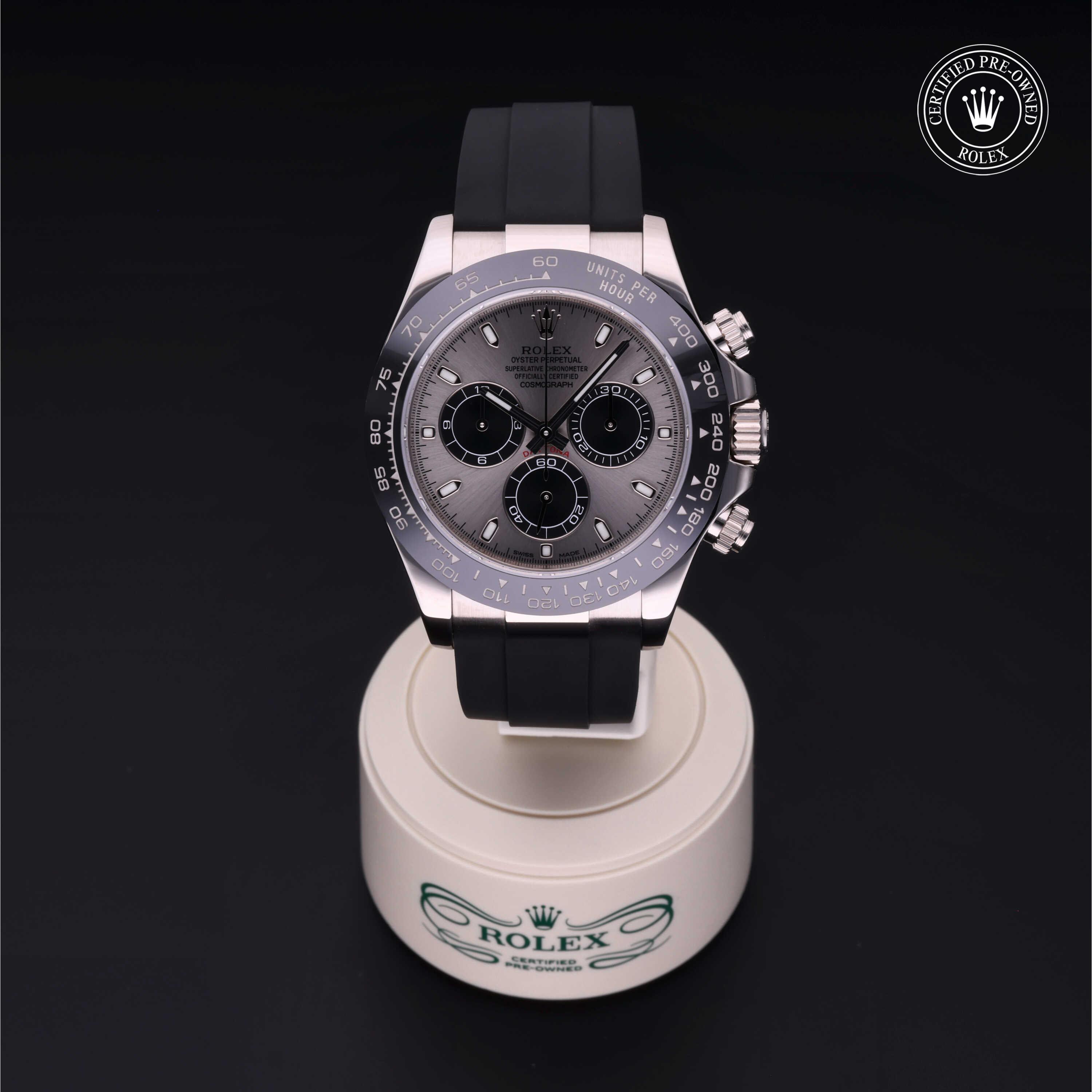 Cosmograph Daytona 勞力士中古錶認證 2019, 40毫米, 18K白色黃金
型號: 116519LN