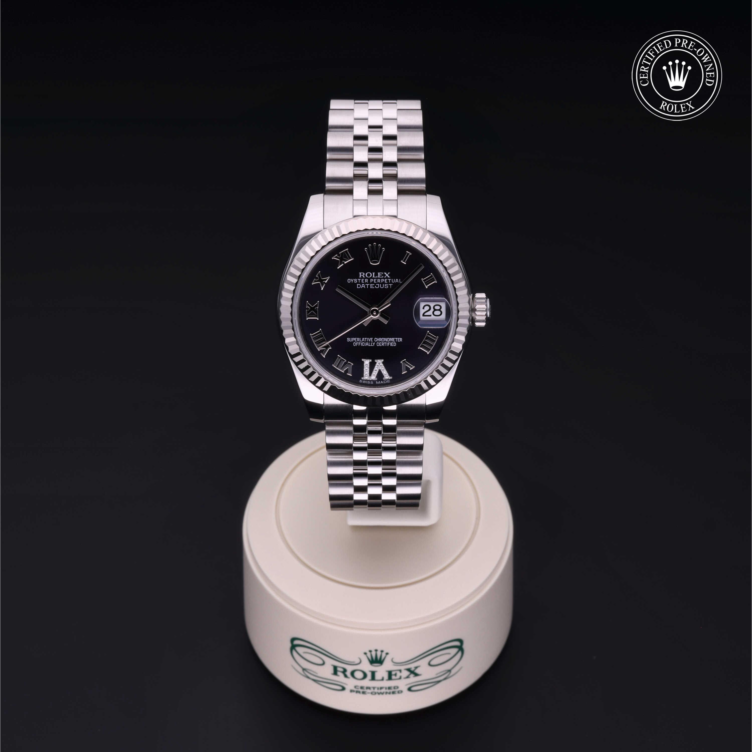 Datejust 31 Rolex Certified Pre-Owned 2014, 31 mm, Rolesor 18 Carat White
Reference: 178274