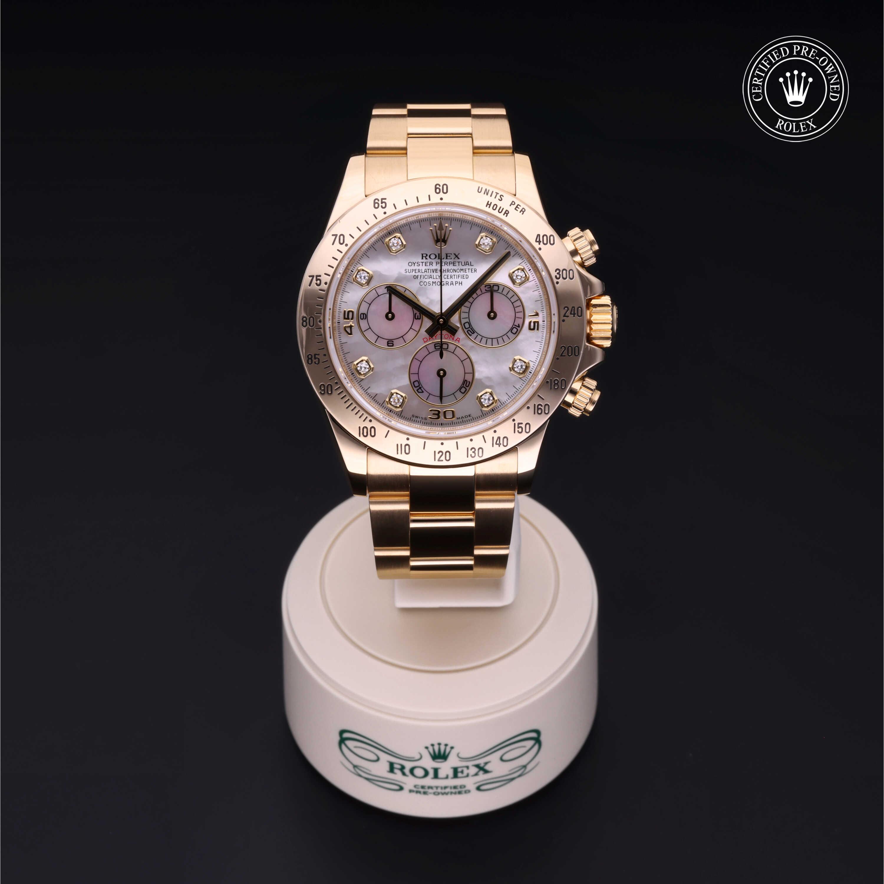 Cosmograph Daytona 勞力士中古錶認證 2008, 40毫米, 18K黃金
型號: 116528