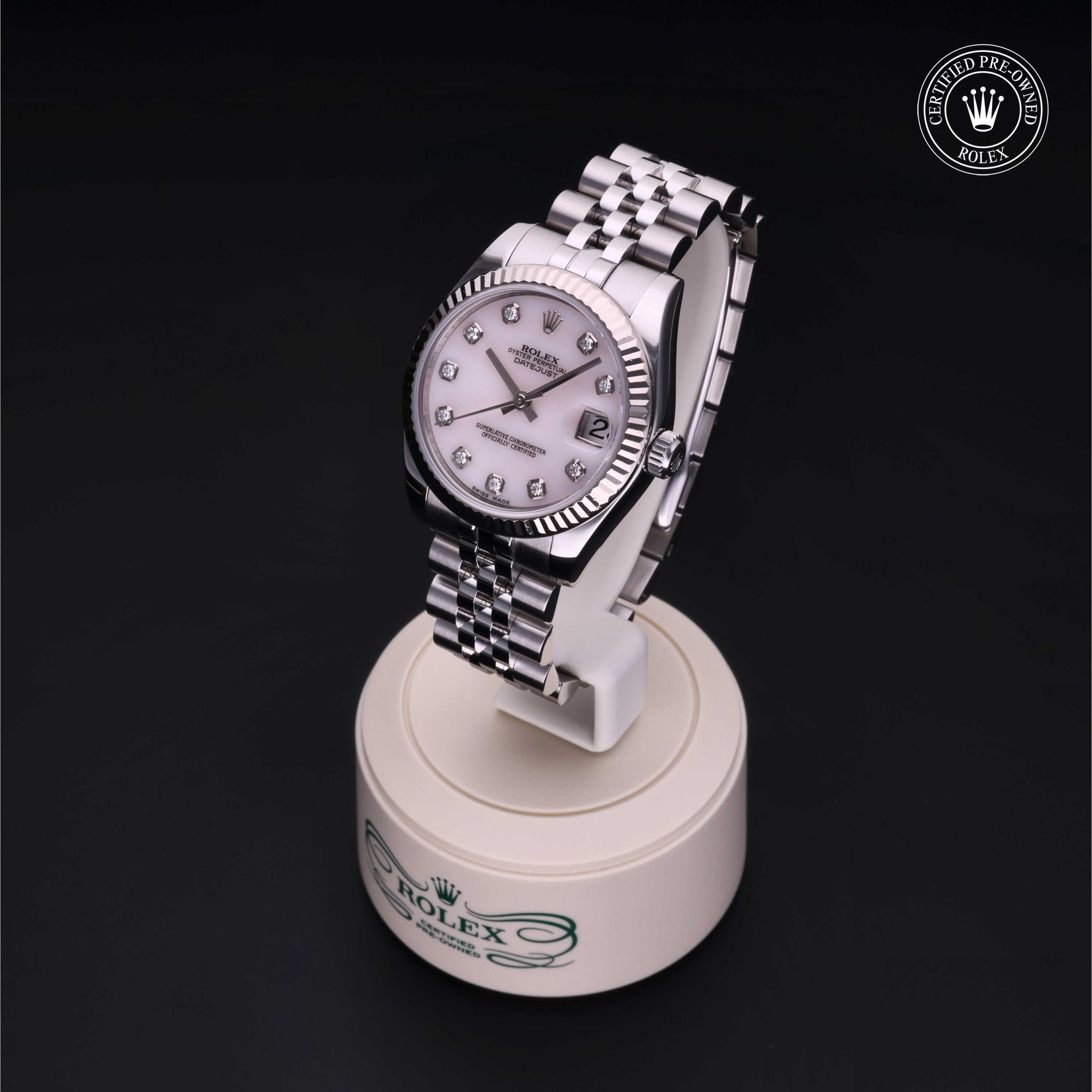 Datejust 31 Rolex Certified Pre-Owned 2012, 31 mm, Rolesor 18 Carat White
Reference: 178274