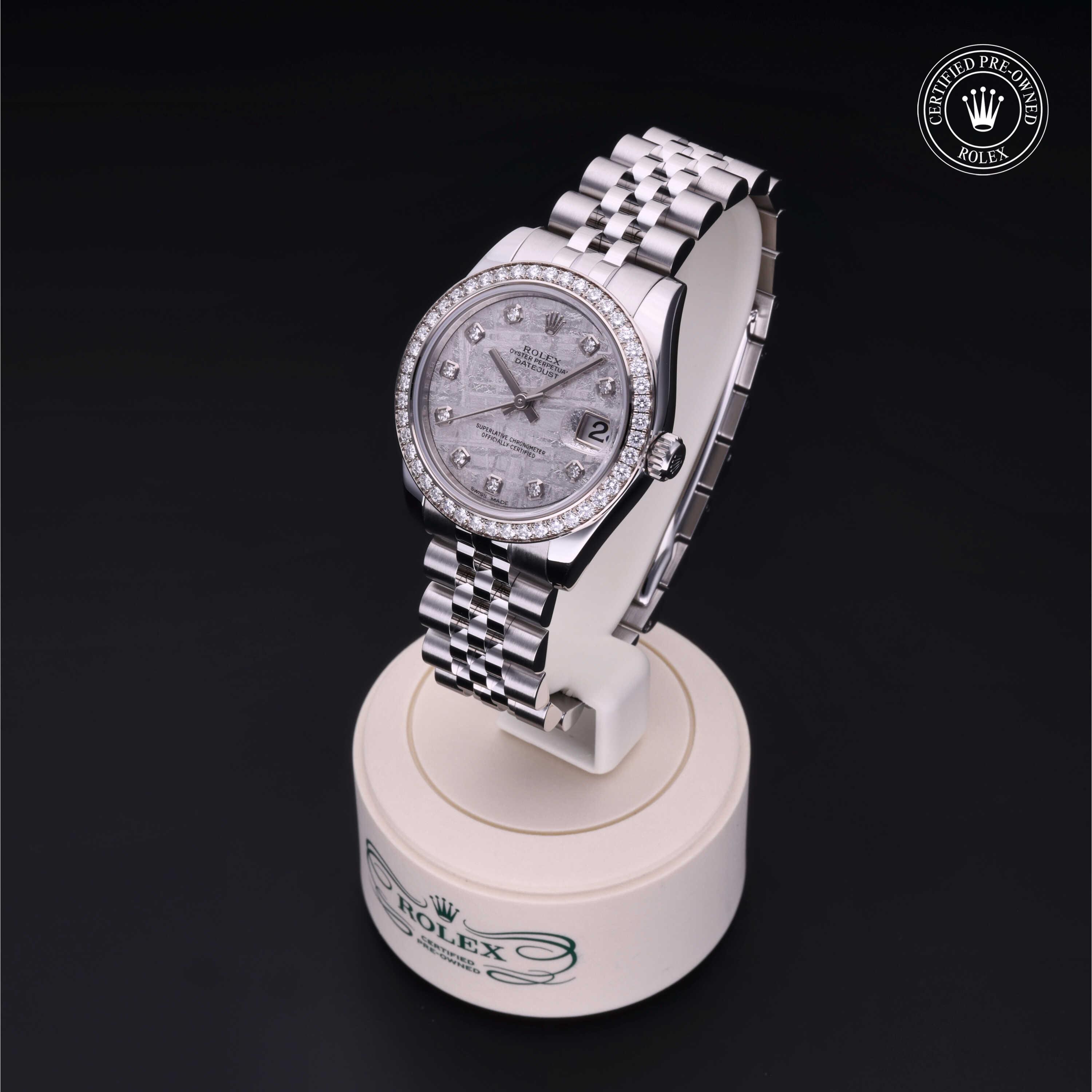 Datejust 31 勞力士中古錶認證 2018, 31毫米, 18K白色黃金鋼
型號: 178384