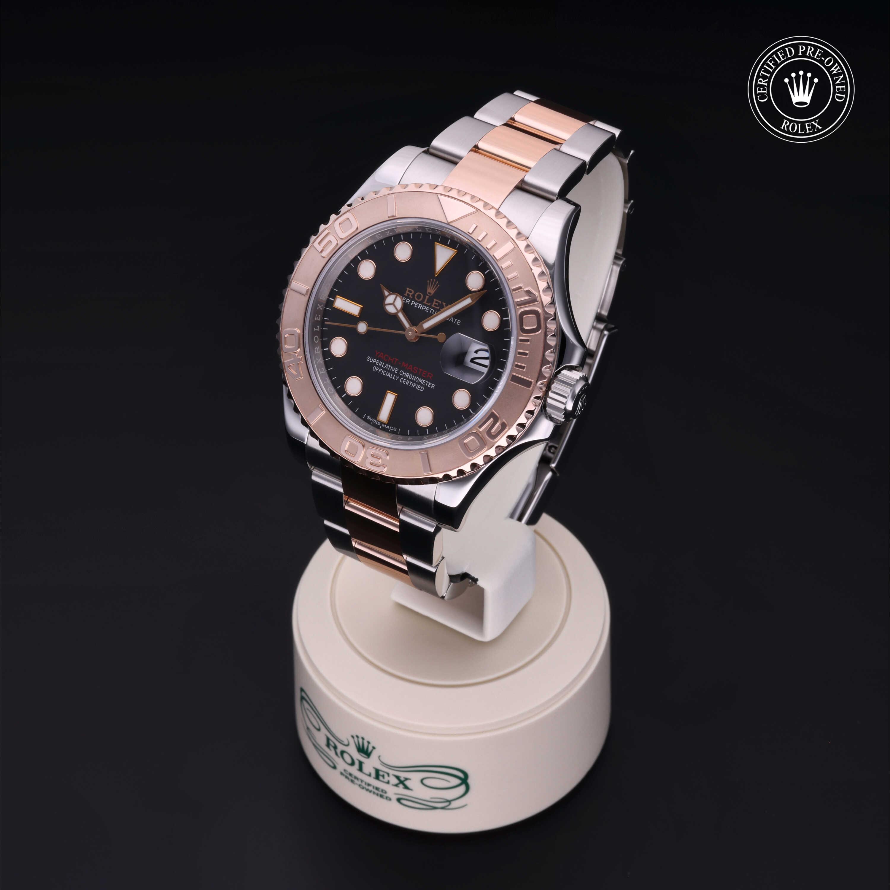Yacht-Master 40 勞力士中古錶認證 2019, 40毫米, 18K紅金鋼
型號: 116621
