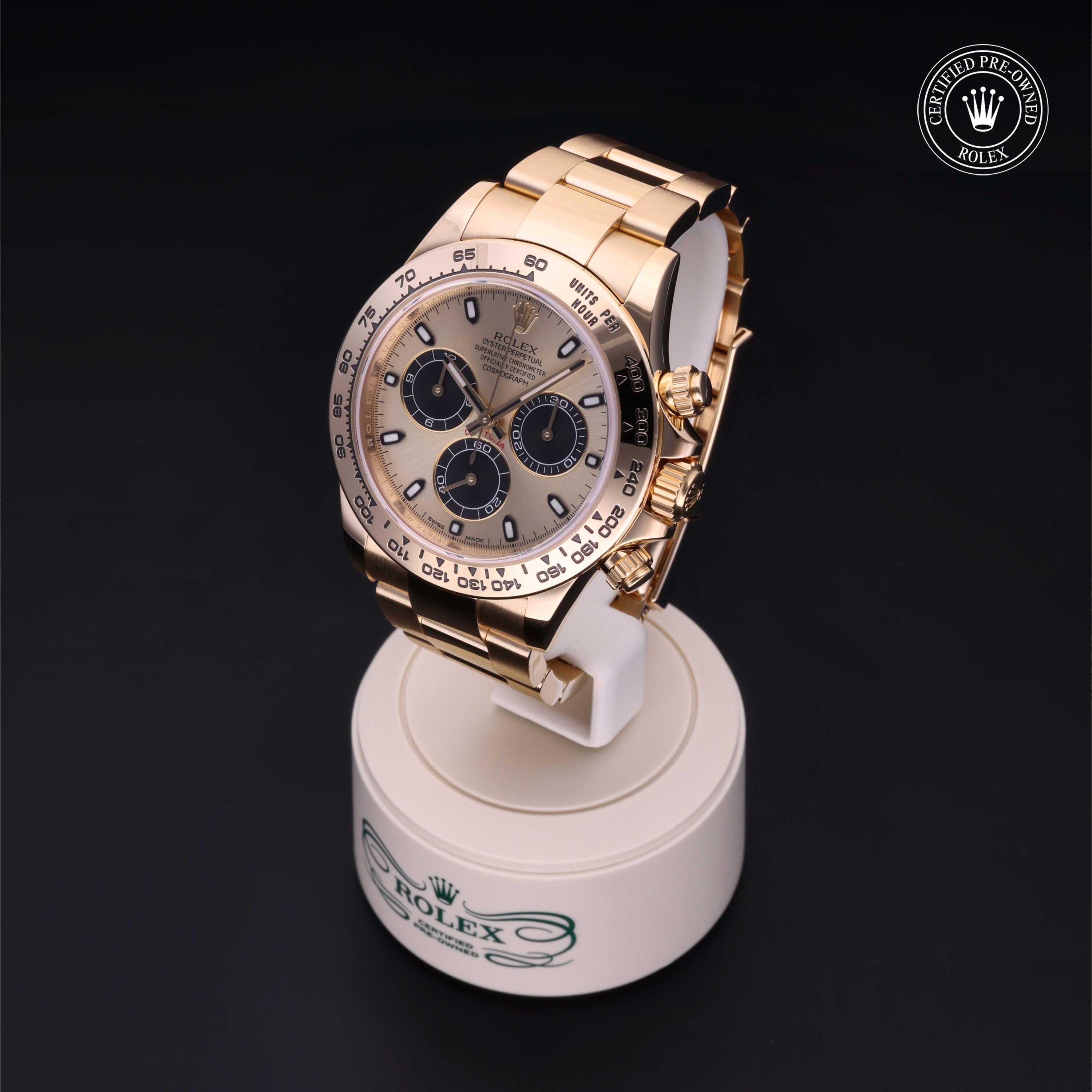 Cosmograph Daytona Rolex Certified Pre-Owned 2017, 40 mm, Gold 18 Carat Yellow
Reference: 116508