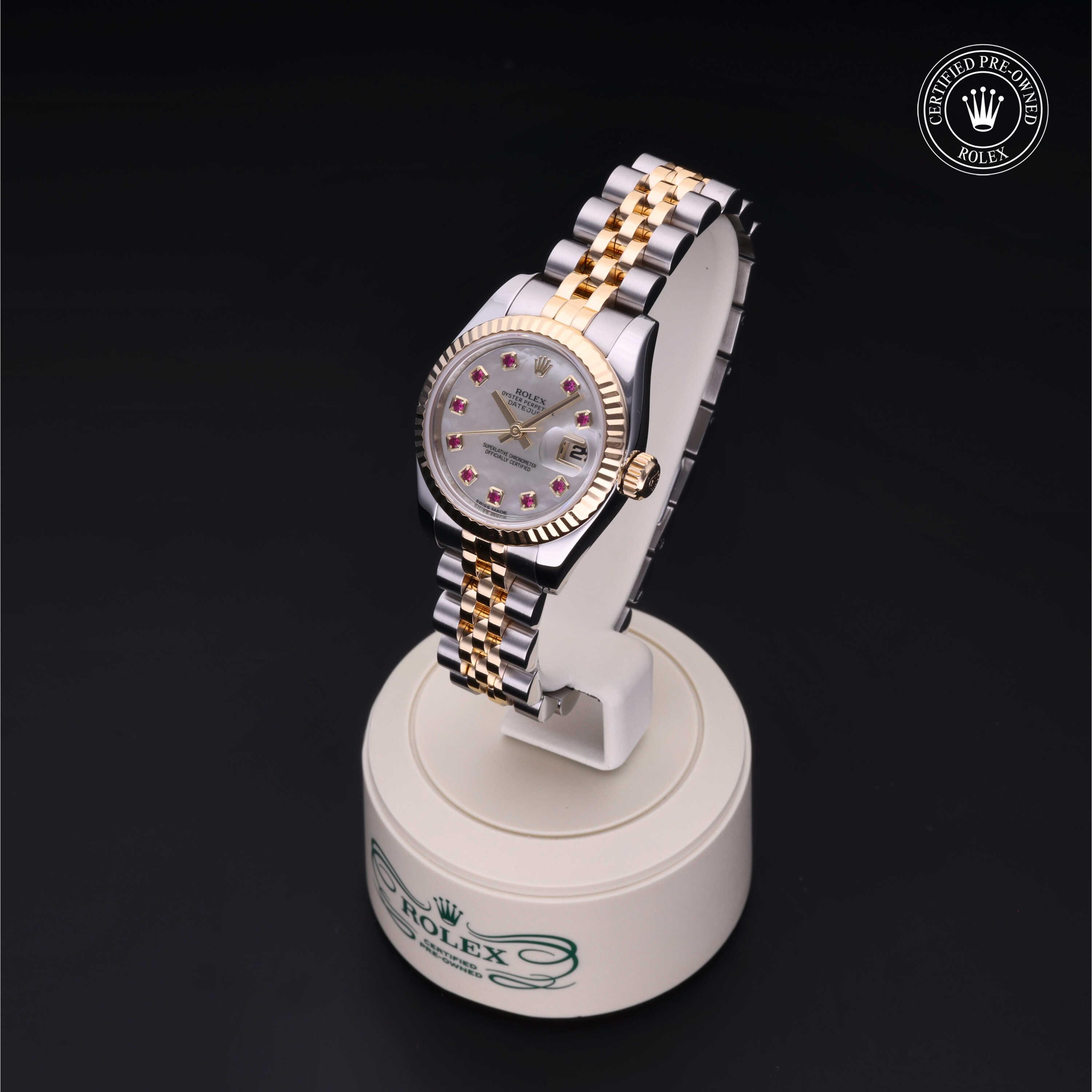 Lady-Datejust 26 勞力士中古錶認證 2013, 26毫米, 18K黃金鋼
型號: 179173