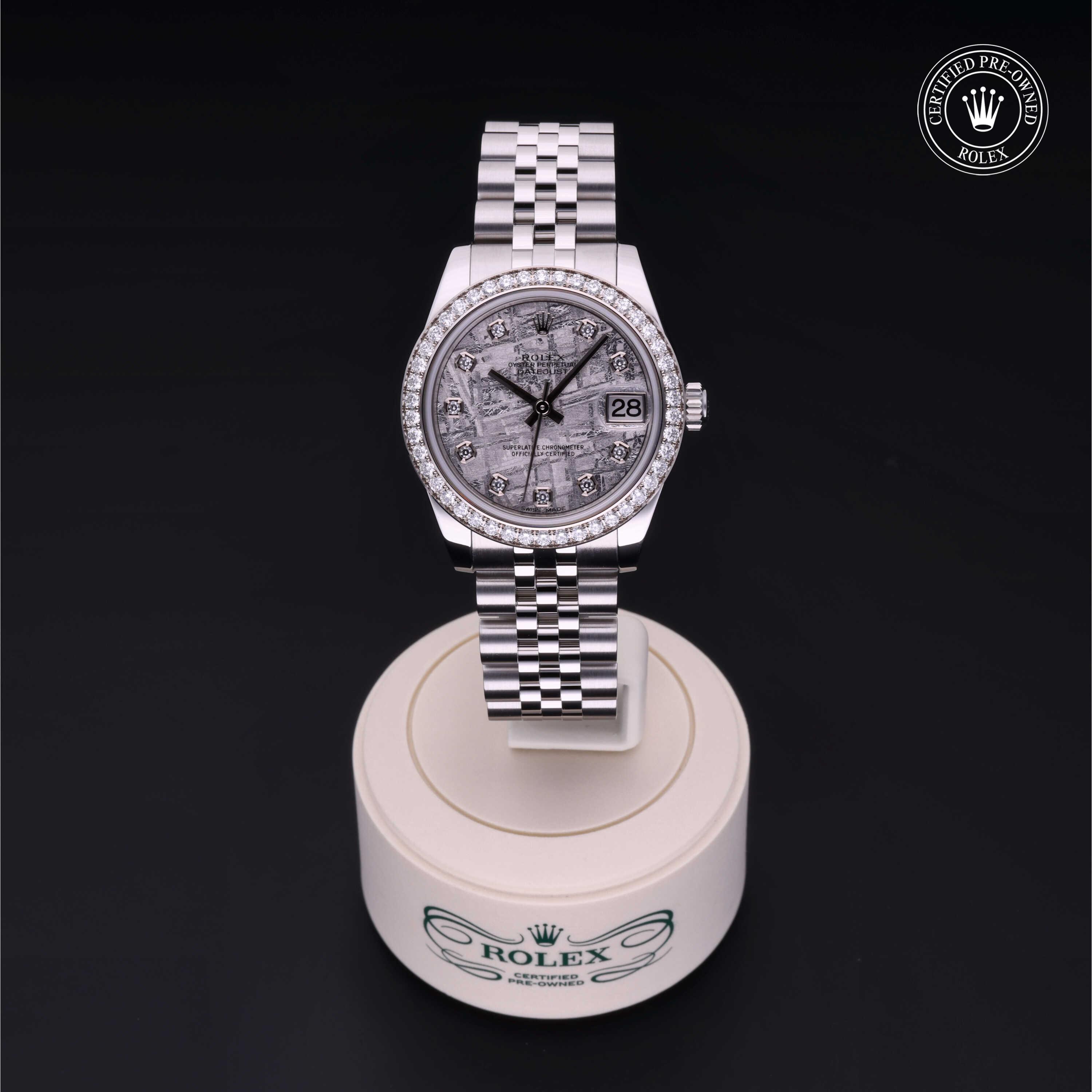 Datejust 31 勞力士中古錶認證 2018, 31毫米, 18K白色黃金鋼
型號: 178384