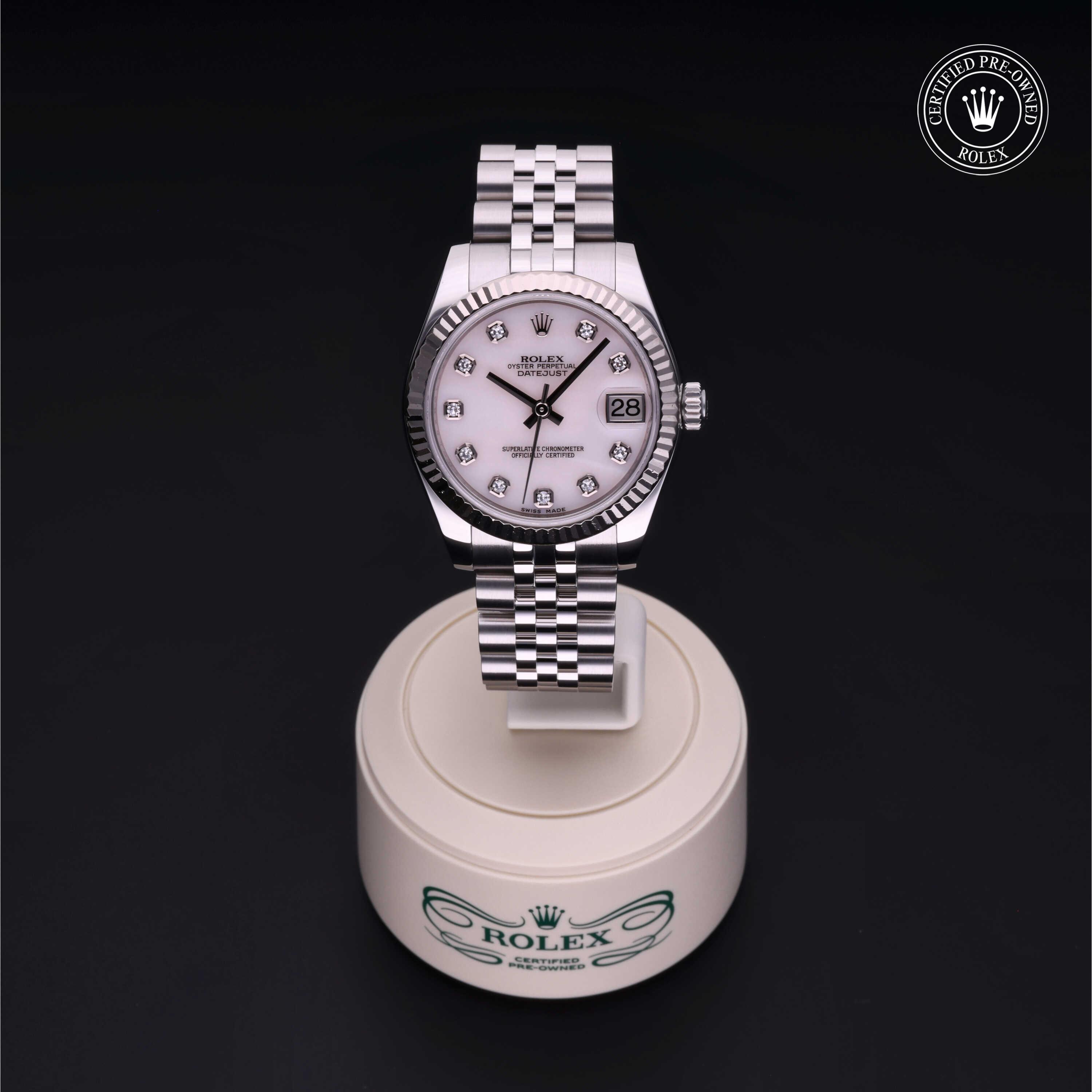 Datejust 31 Rolex Certified Pre-Owned 2012, 31 mm, Rolesor 18 Carat White
Reference: 178274