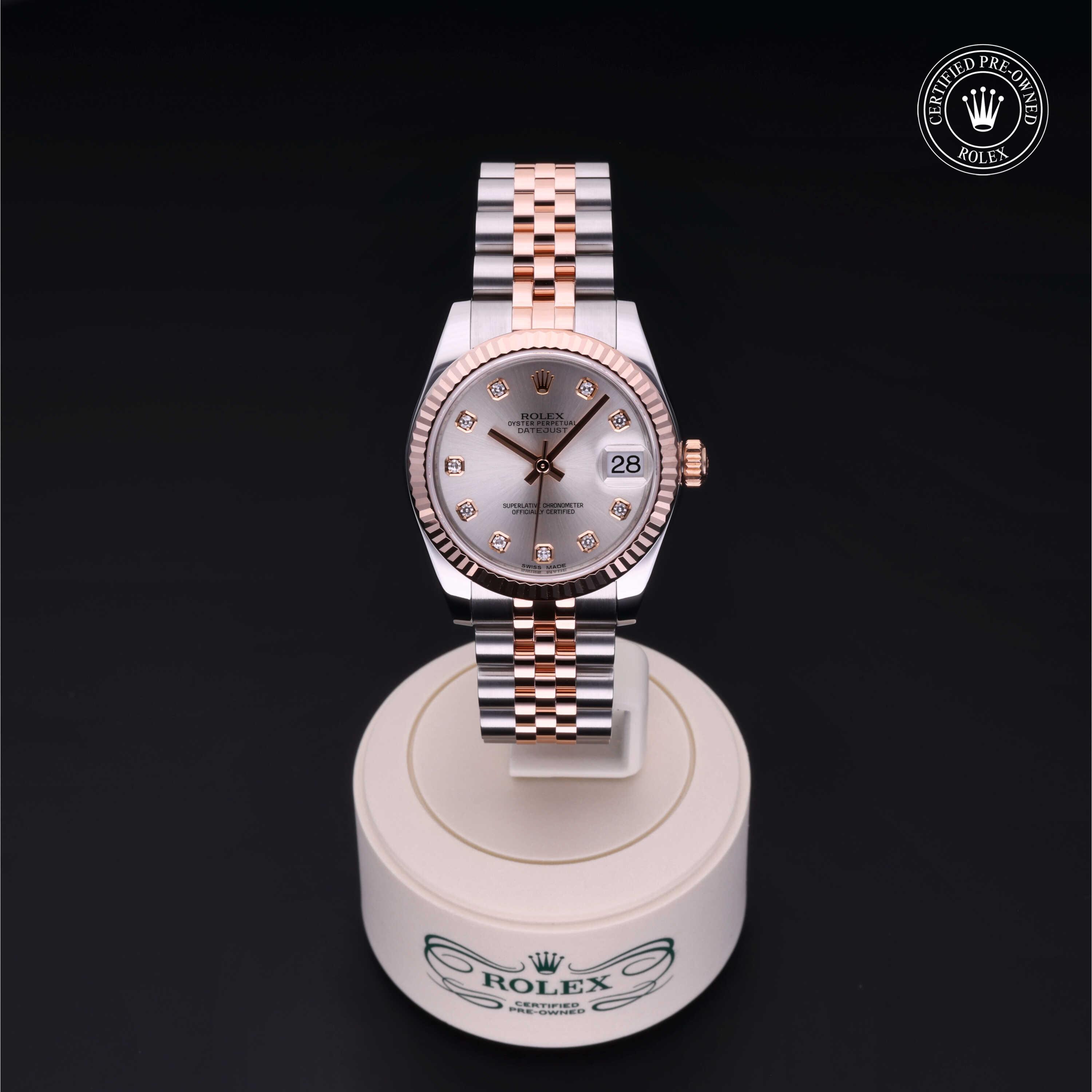 Datejust 31 勞力士中古錶認證 2014, 31毫米, 18K紅金鋼
型號: 178271