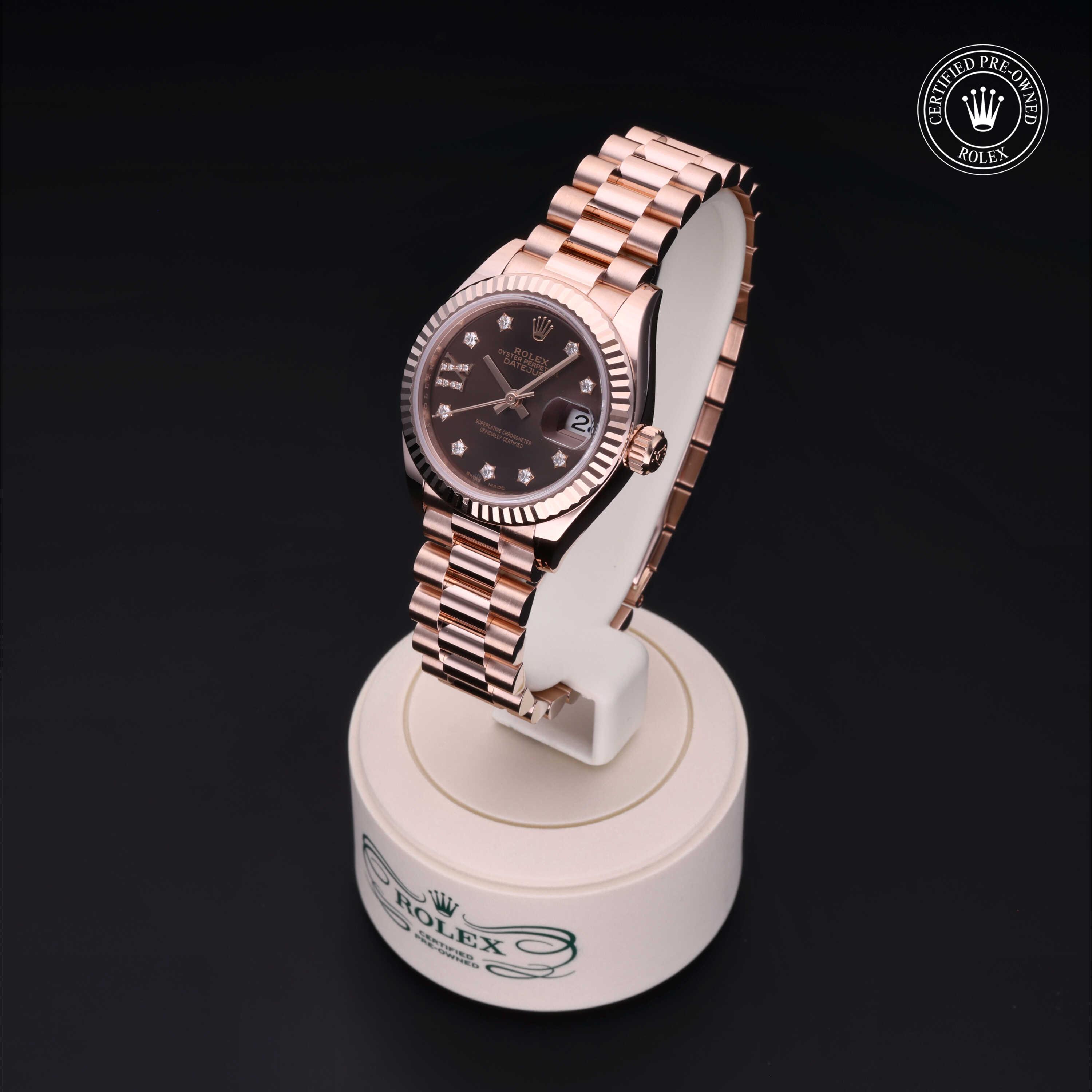 Lady-Datejust 勞力士中古錶認證 2015, 28毫米, 18K紅金
型號: 279175