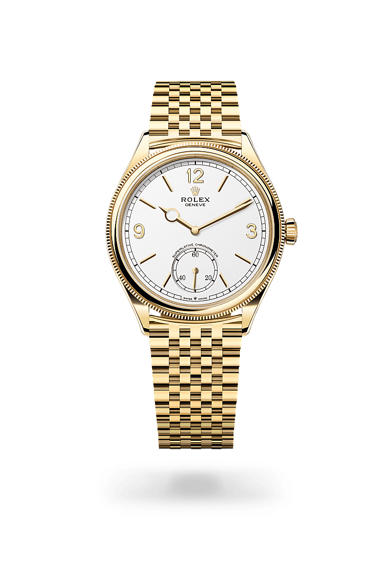 Rolex 1908 39毫米，18K黃金，磨光效果